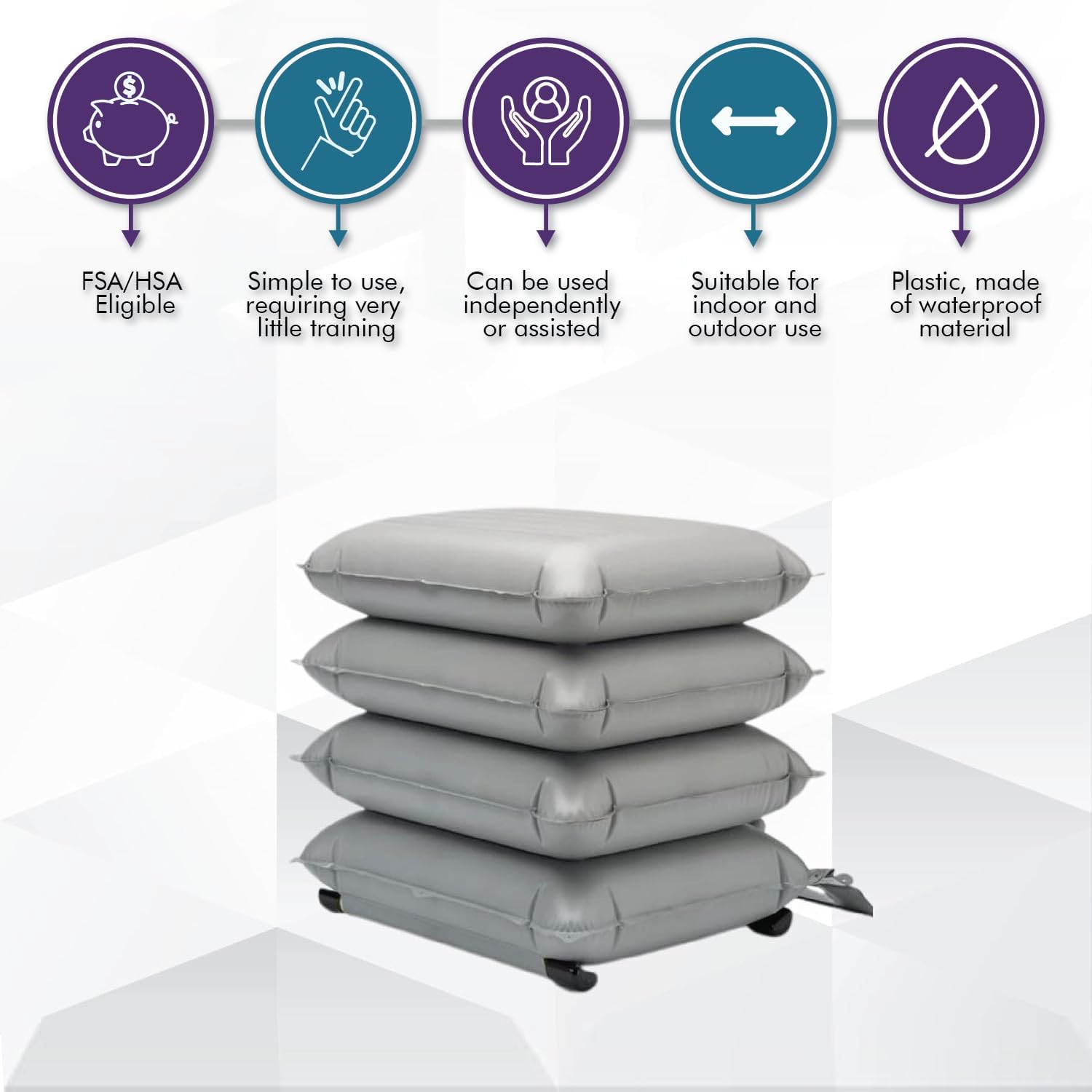 ELK Inflatable Cushion Lift for Elderly Fall Risk Prevention - Portable Air Cushion Lift for Home Use, Floor to Stand Lift, Handicap Electric Chair Lift, Disability Equipment - FSA/HSA Eligible