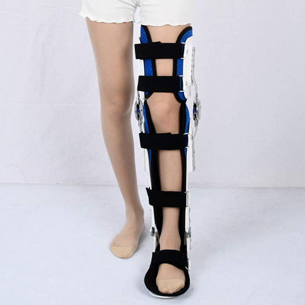 Hinged Knee Foot Support Brace Adjustable Post Op Knee Support Orthosis Immobilizer Protector Full Leg Stabilizer Knee Orthosis Splint - Knee Brace Support,