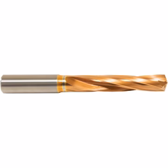 #13 Dia. × 6 mm Shank × 36 mm Flute Length × 74 mm OAL, 5xD, 135°, ZrCN, 2 Flute, Coolant Thru, Round Solid Carbide Drill