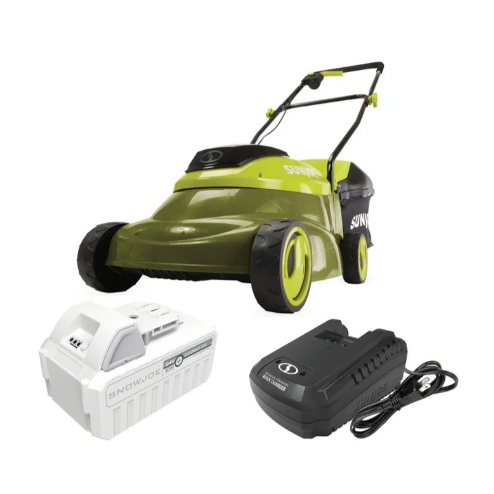 Sun Joe MJ24C 14 XR 24 Volt 14 Inch IONMAX Cordless Brushless Lawn Mower Kit