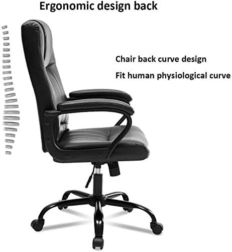 Executive Swivel Adjustable Swivel Office Desk Chair with Armrests Lumbar Support Desk Ergonomic Chair Chair Office Chair Backrest Stool Home Boss Chair Lifting Swivel Chai,