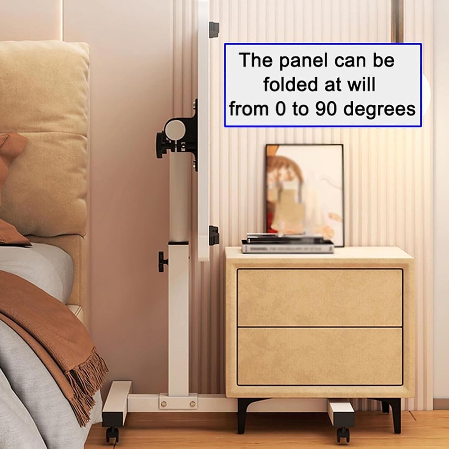 Adjustable Overbed Table Over Hospital Bed Tray with Wheels- overbed Table, overbed Laptop Table, Adjustable Table, Table, Bed Table, for Home Office Use or Medical