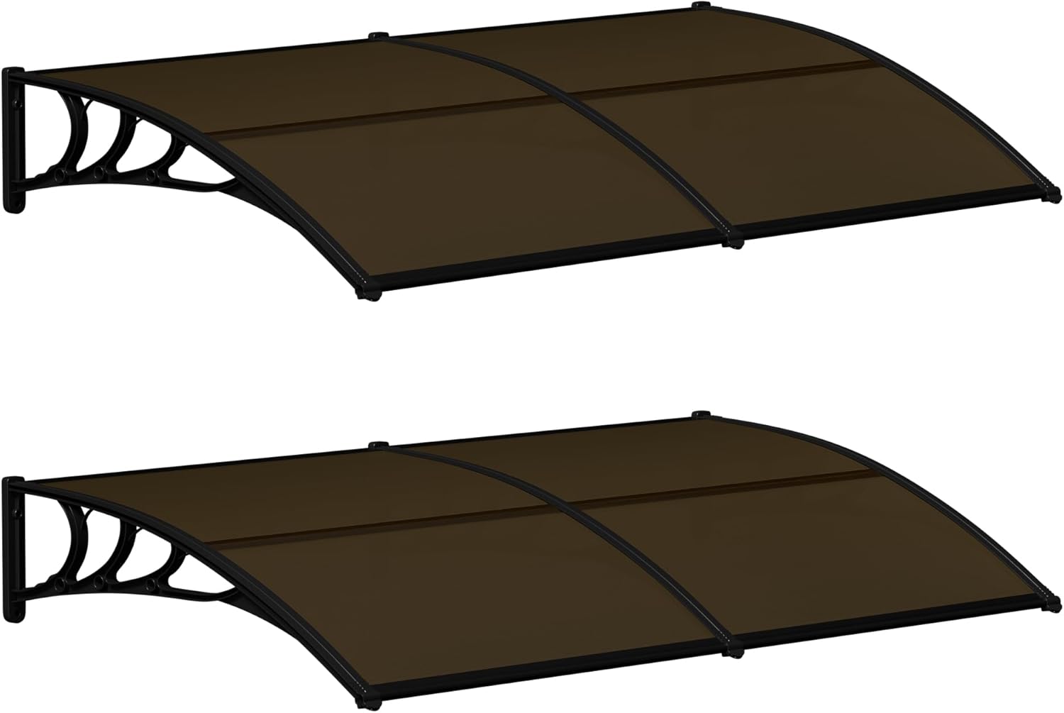 SUPER DEAL 2 Pack Window Outdoor Awning Canopy, 80