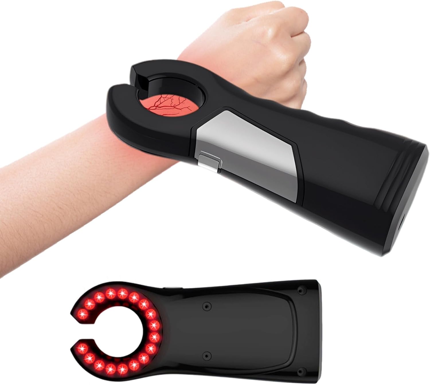 Rechargeable Vein Finder Viewer for IV Access Phlebotomy for Nurse Clinics Homes Use，Vein Finder Light for Various Skin People LED Vein Viewer (Black)