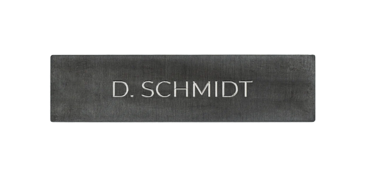 DoorBird Nameplate for One Call Button D21X  in Titanium  Coated  Stainless Steel - Individual Engraving