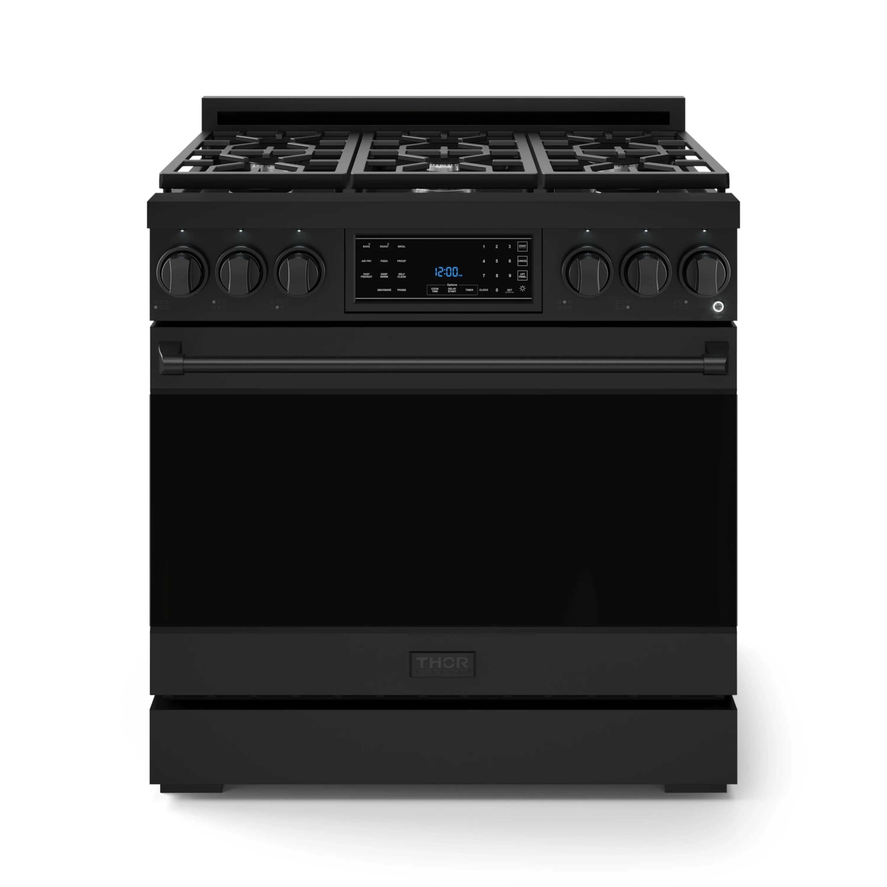 Gordon Ramsay by Thor Kitchen 36-Inch Professional Natural Gas Range with Tilt Panel Touch Control and 6.0 Cu. Ft. Self Clean Oven in Black (RSG36B)