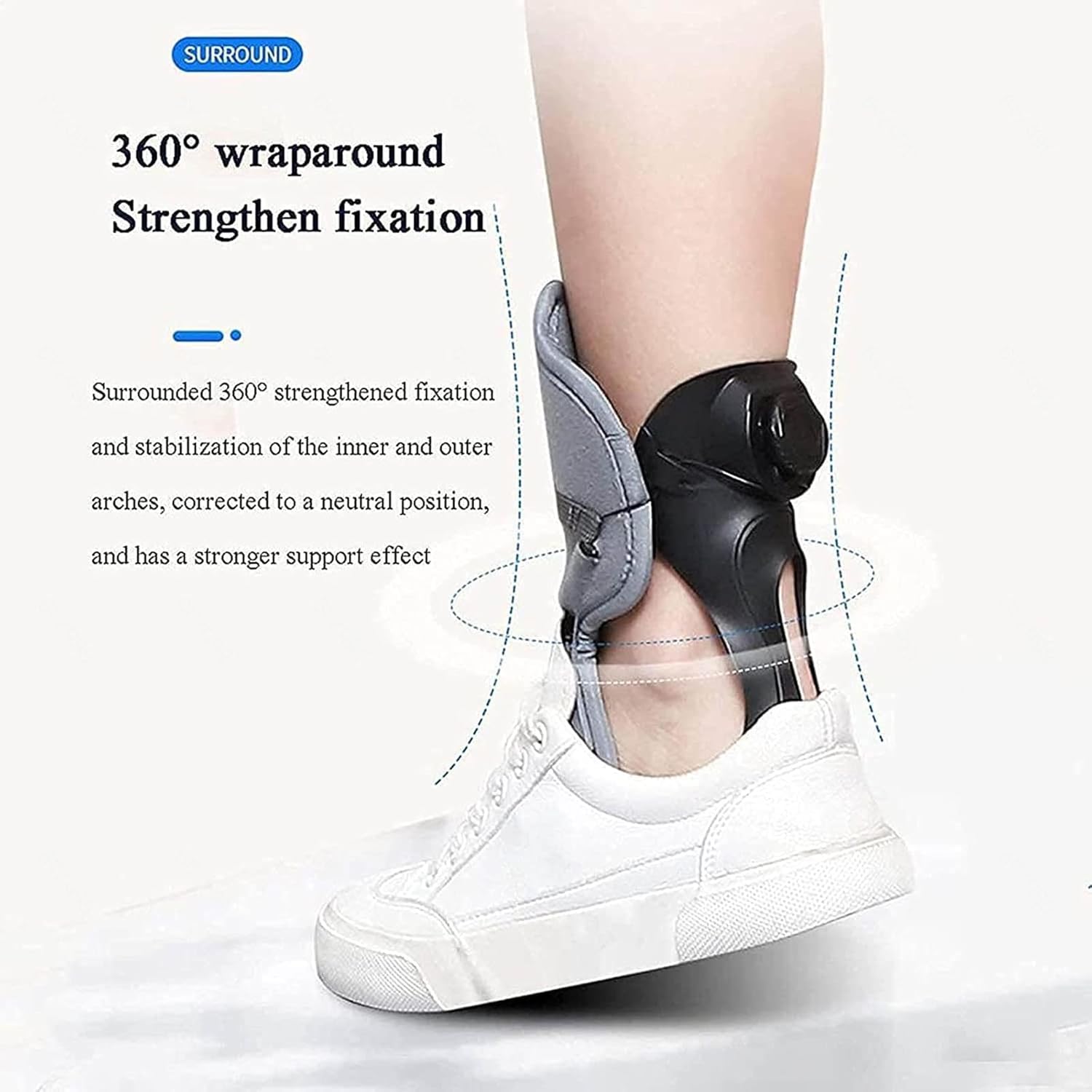 Plantar Fasciitis Night Splint Adjustable Foot Brace Wrap Fits Both Left and Right Foot Fits Left or Right Women and Men,Left-35-40