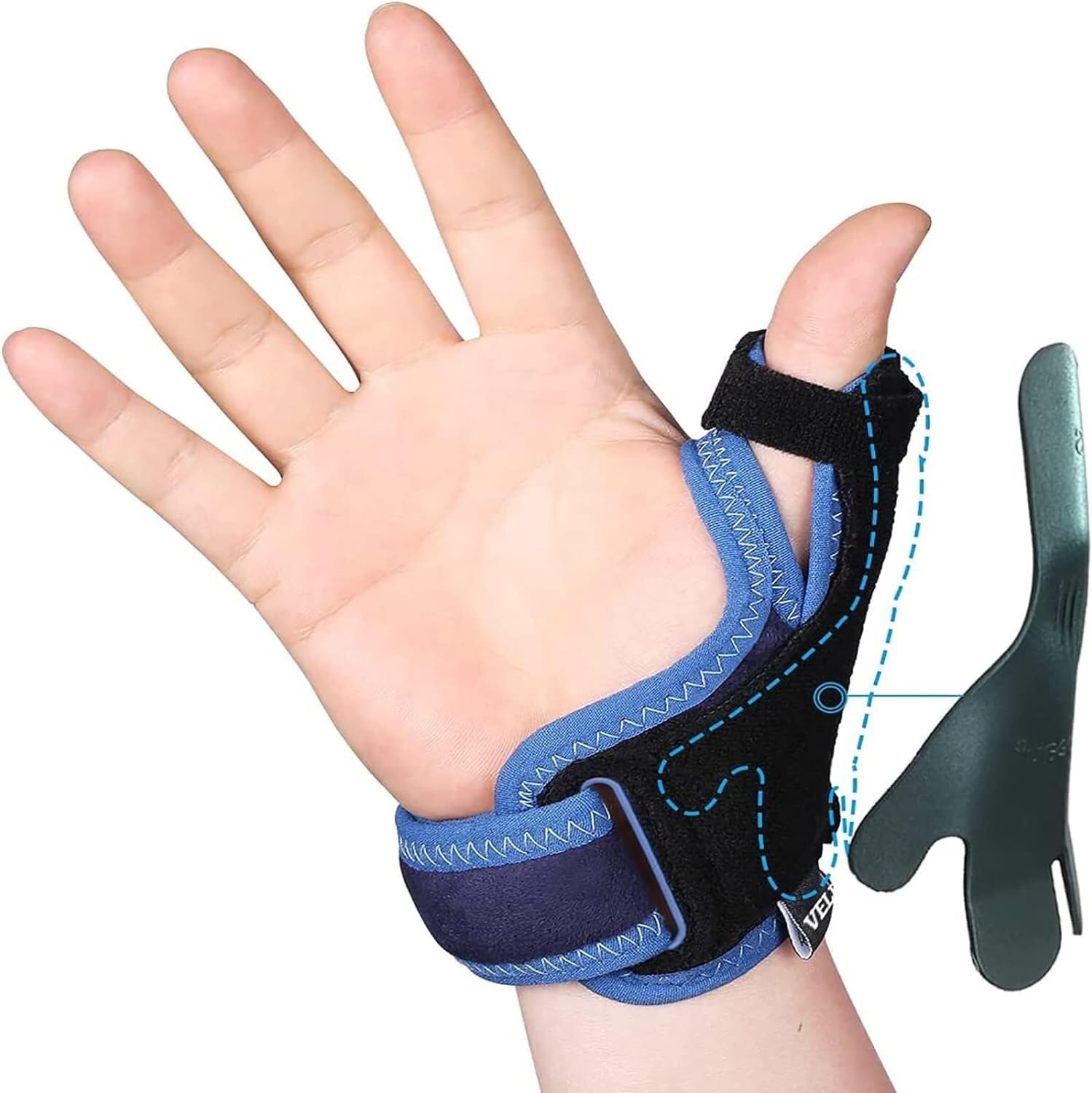 Thumb Bracers Joint Thumb Spica Splint Widened Strap Design Adjustable Elastic with Octopus Type Toughness Support Plate for Sprained,Tendonitis,Carpal Tunnel Hand Joint Pain Relief ( Color : Large )