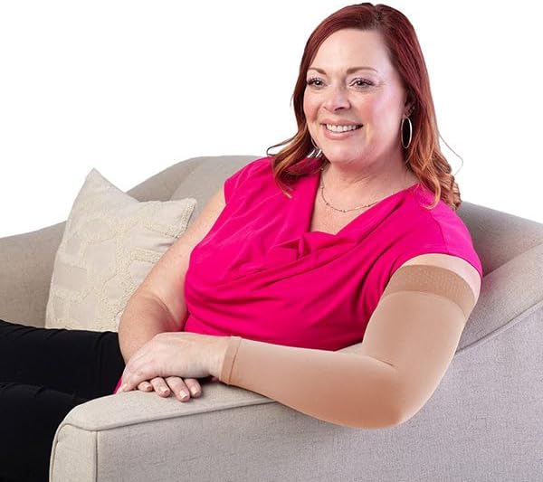 Sigvaris Men's Secure Armsleeve Dusty Rose S2 - Small Avg Long 20-30mmHg