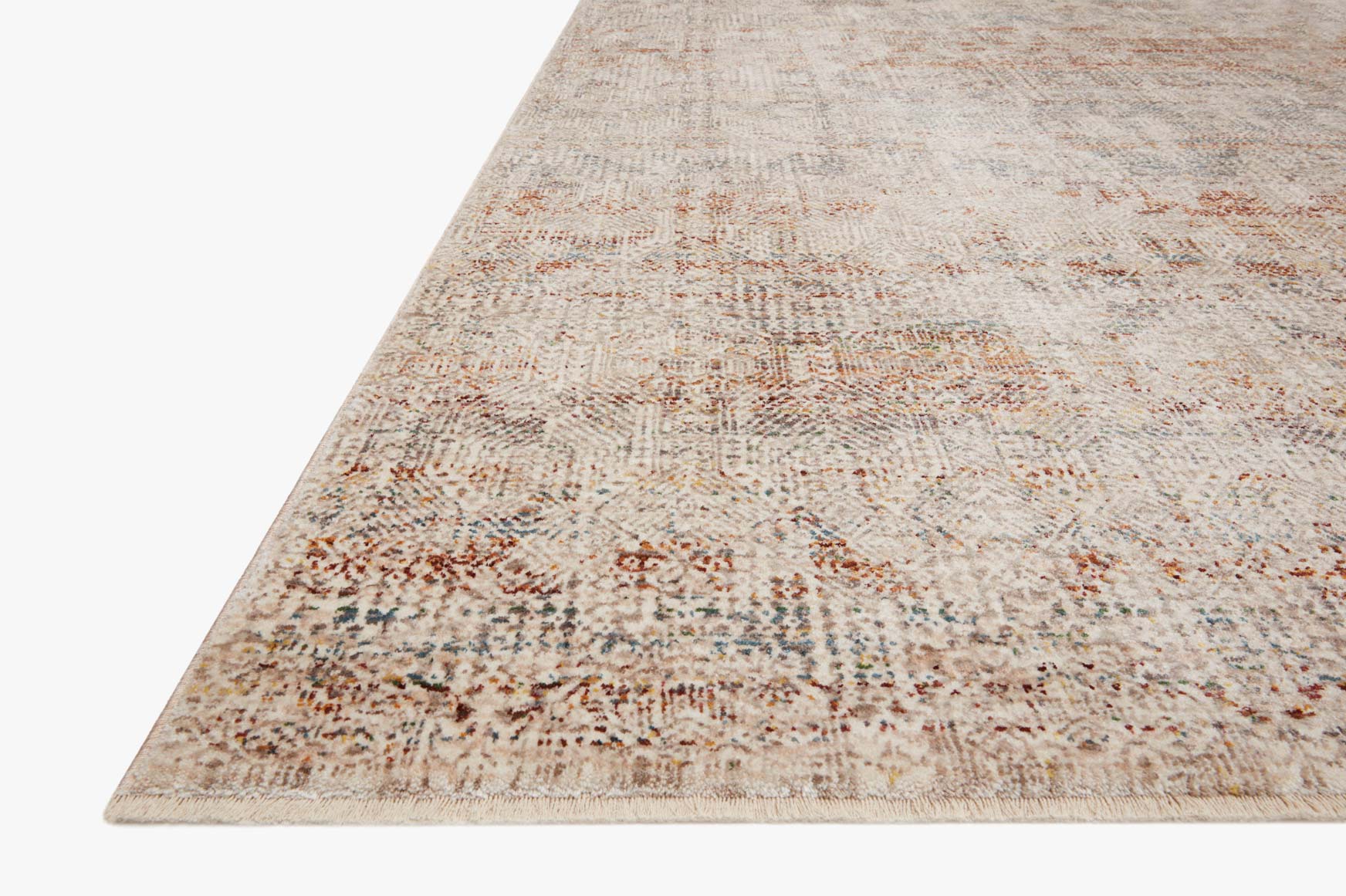 Loloi Lourdes Collection - Traditional Power Loomed Rug in Ivory & Spice (LOU-04)