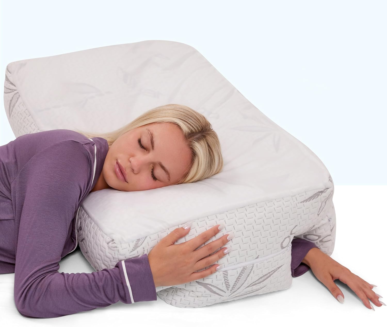 Wife Pillow the Side Sleeper Pillow with Arm Hole for Shoulder Pain - Arm Tunnel Pillow for Side Sleepers, Shoulder Relief & Neck Support Comfort Sleep Pillow for Adults - Cooling Shredded Memory Foam