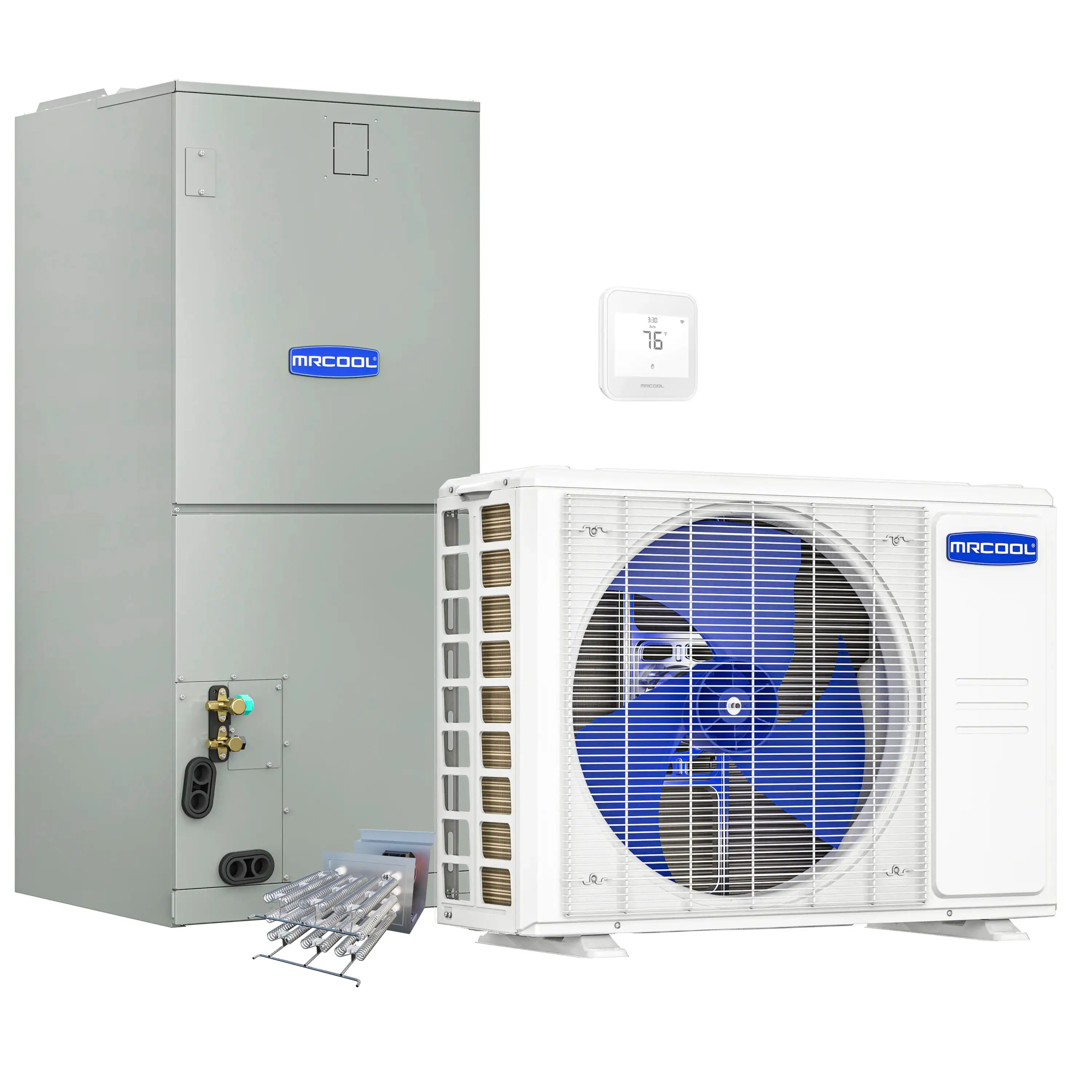 MRCOOL VersaPro 2nd Gen Central Split System with 48K BTU, 4 Ton, 16 SEER2, Heat Pump Condenser and Ducted Air Handler with 8kW Heat Kit  (MVP48HP2A00OH08)