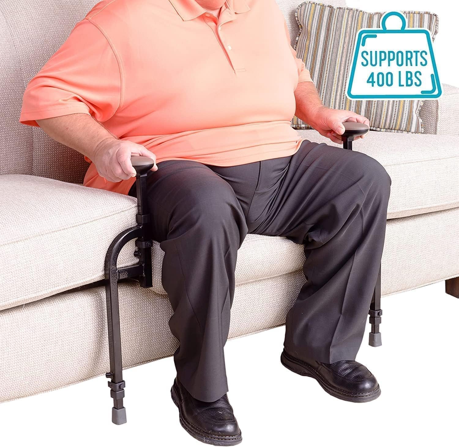 Stander Heavy Duty EZ Stand-N-Go, Bariatric Chair Lift Assist for Elderly, Grab Bar Standing Handle for Seniors, Daily Living Mobility Aid