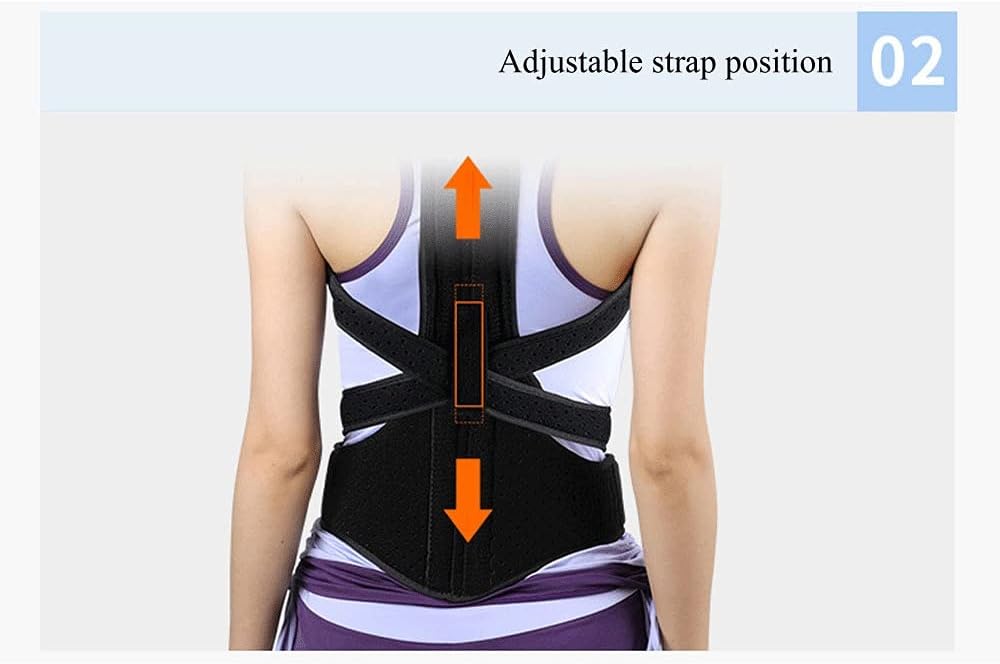 Posture Corrector Back Braces Shoulder Lumbar Support Belt Humpback Prevent Body Straighten Slouch Compression Relief,M