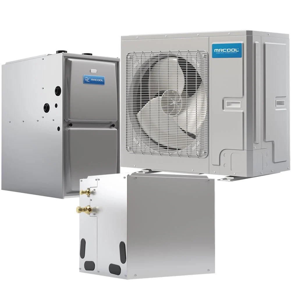 MRCOOL Universal Series - Central Air Conditioner & Gas Furnace Split System - 3 Ton, 18-to-20 SEER, 36K BTU, 80% AFUE - 17.5-Inch Cabinet - UpflowithHorizontal