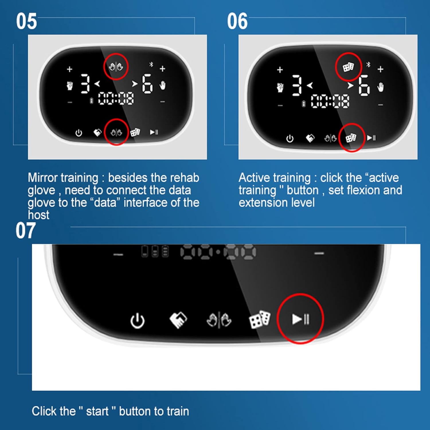 Physical Therapy Equipment Soft Robotic Hand Recovery Machine for Stroke Finger Orthotics Trainer with Single Finger Training,for Stroke Hemiplegia Patients Tendons Exercise,RightHand-7age(child)