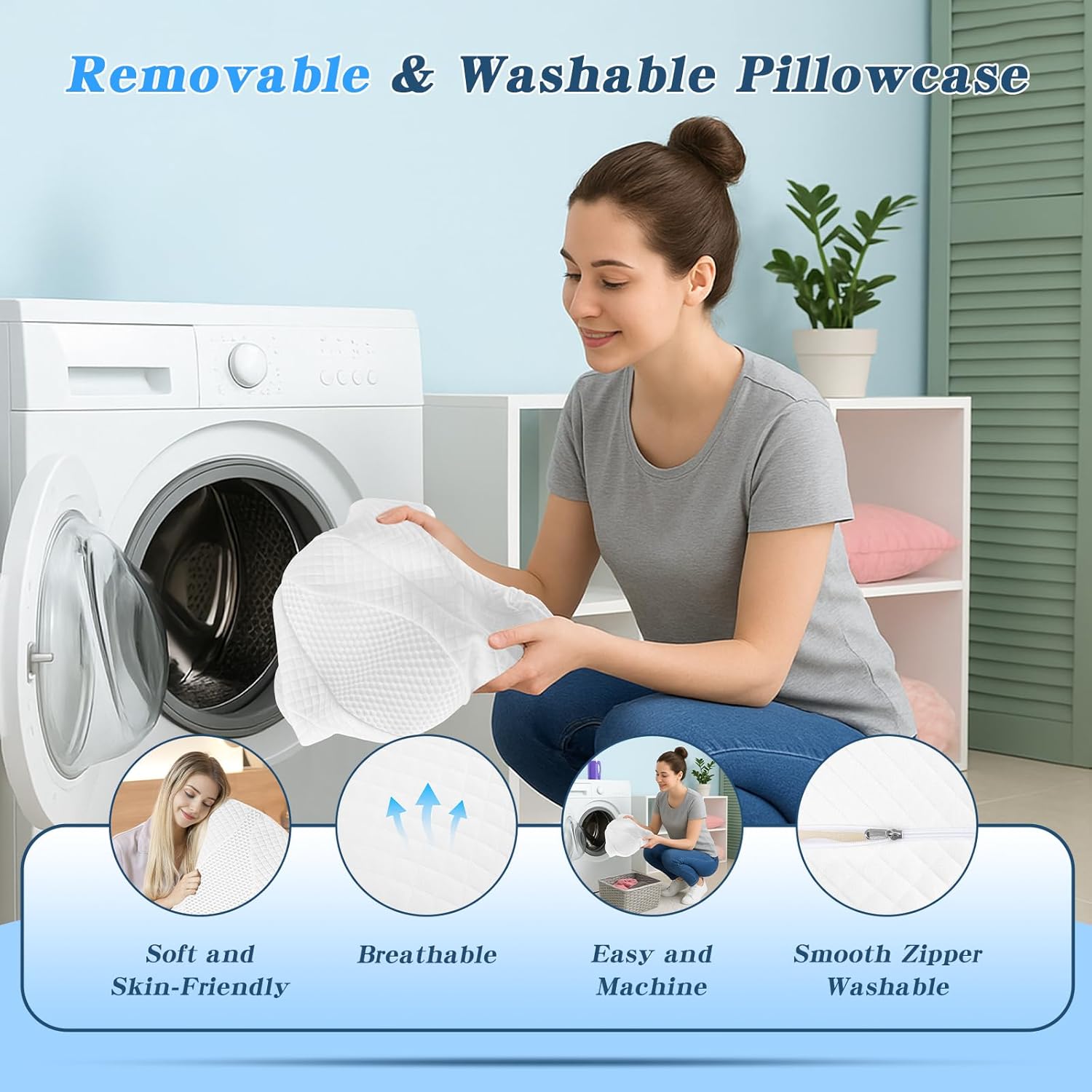 Side Sleeper Pillow with Arm Hole, Shoulder Relief System, Newly Upgrade Arm Pillow for Neck and Shoulder Pain, Premium Memory Foam, Suitable for Side, Back and Stomach Sleepers - White