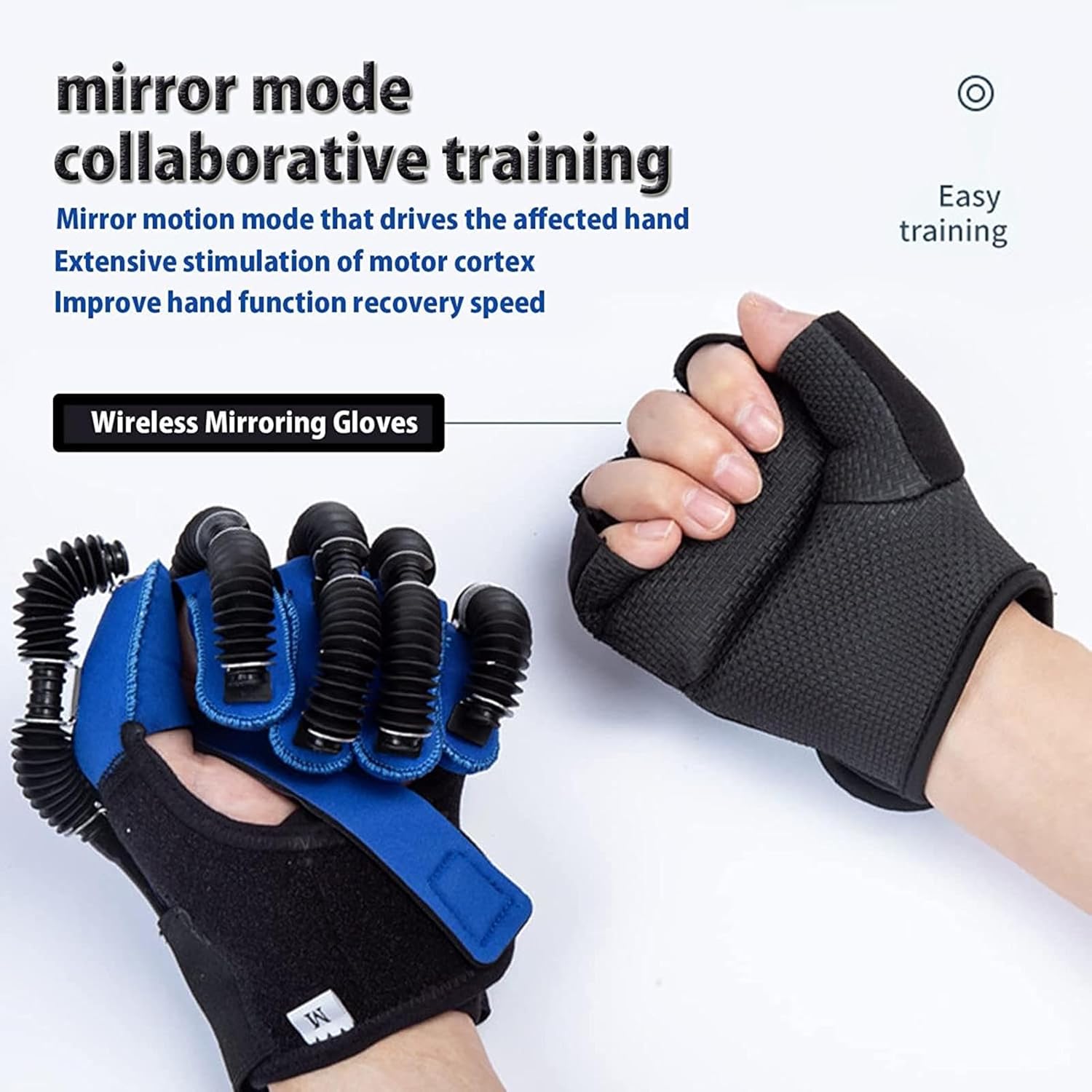 Stroke Hand Splint Assistive Gloves Stroke Hemiplegia Finger Exerciser with Hand Dysfunction Independently Rehabilitation Training,Right-S