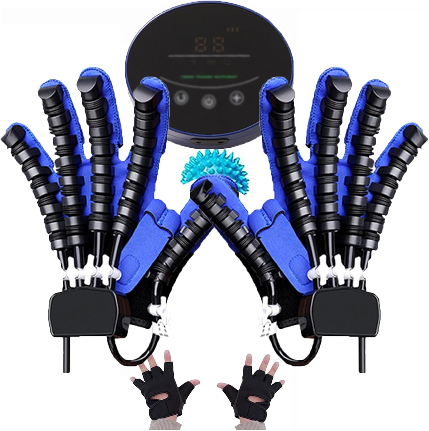 Both Hand Rehabilitation Robot Gloves, Strength Adjust, Hemiplegia Stroke Arthritis Left & Right Hand Finger Rehabilitation Trainer, Relieve Hand Stiffness