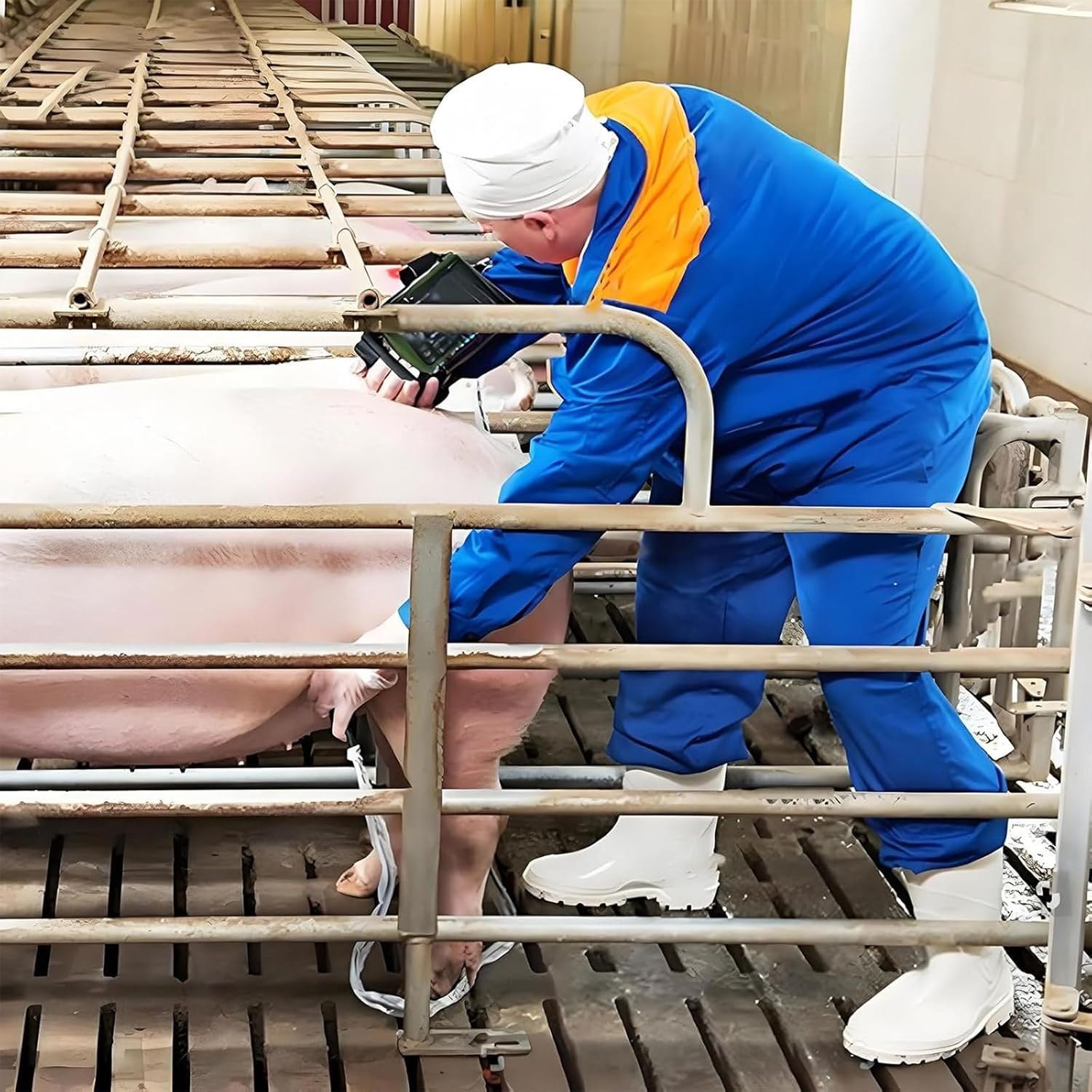 Veterinary Ultrasound Machine Multi-Function Veterinary Ultrasound Machine with 3.5MHz Probe Pregnancy Portable Handheld Scanner B-Ultra Sound for Farm Animals Pig Goat Pregnancy(Cattle and Horses)