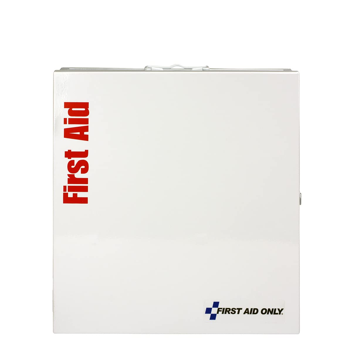 First Aid Only 746005 SmartCompliance 50-Person ANSI 2021 A and OSHA Compliant First Aid Cabinet for Restaurant Kitchen, Cafeteria, and Other Food Service Venues, Large Metal Cabinet