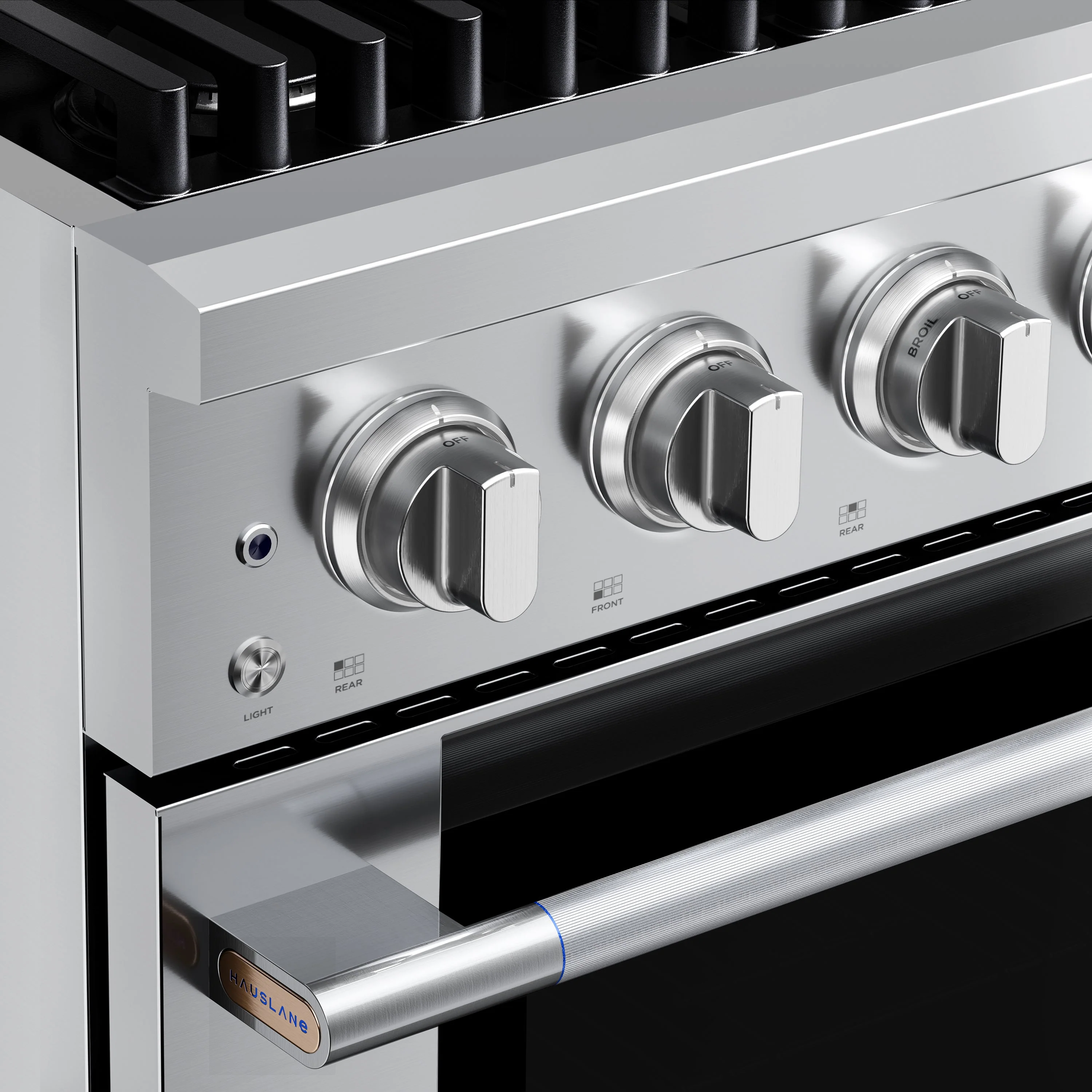 Hauslane HausPro Series 36-Inch Gas or Dual Fuel Range with 6 Burners and Convection Oven in Stainless Steel