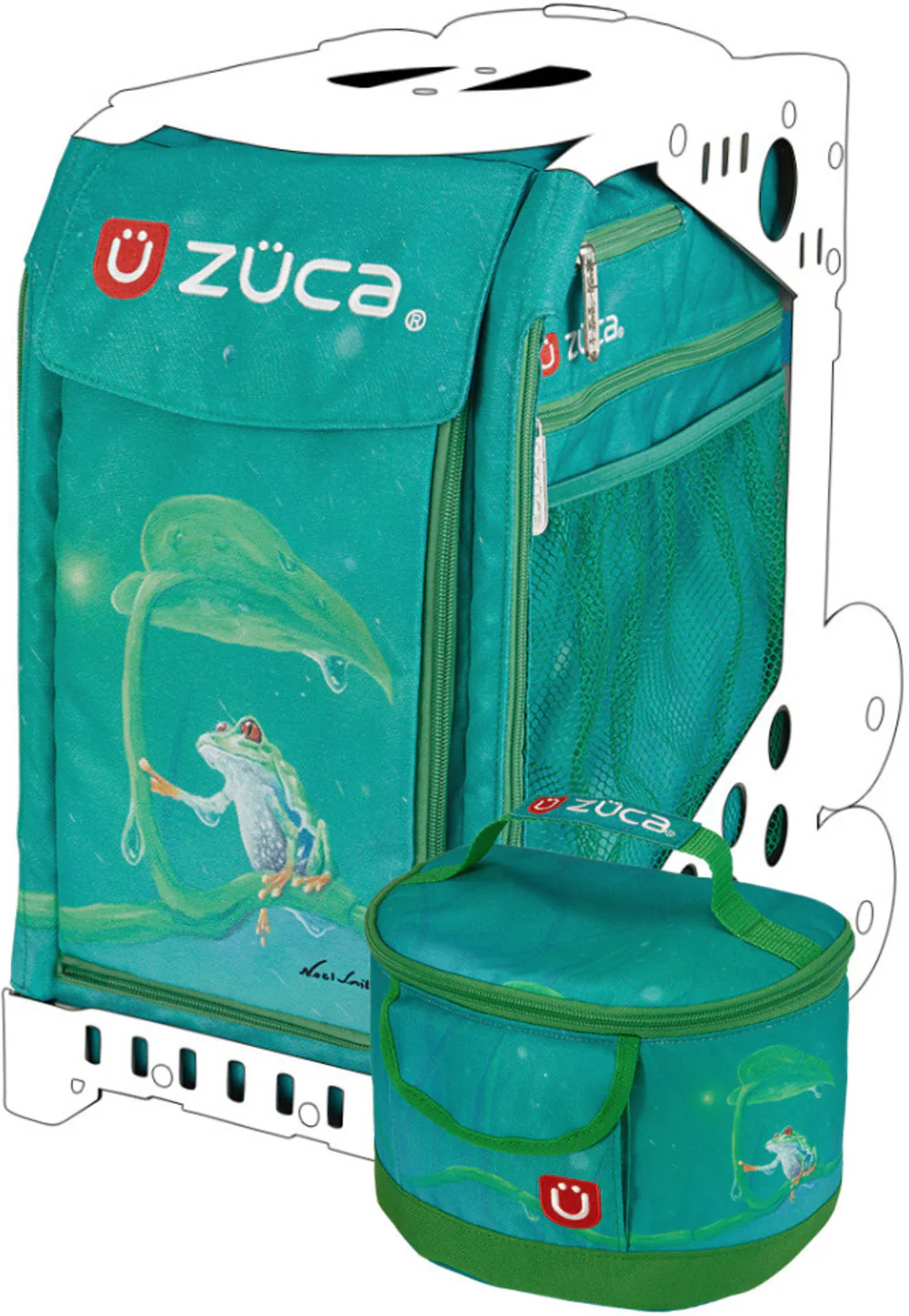 Zuca Froggy Friend Sport Insert Bag with Matching Lunchbox
