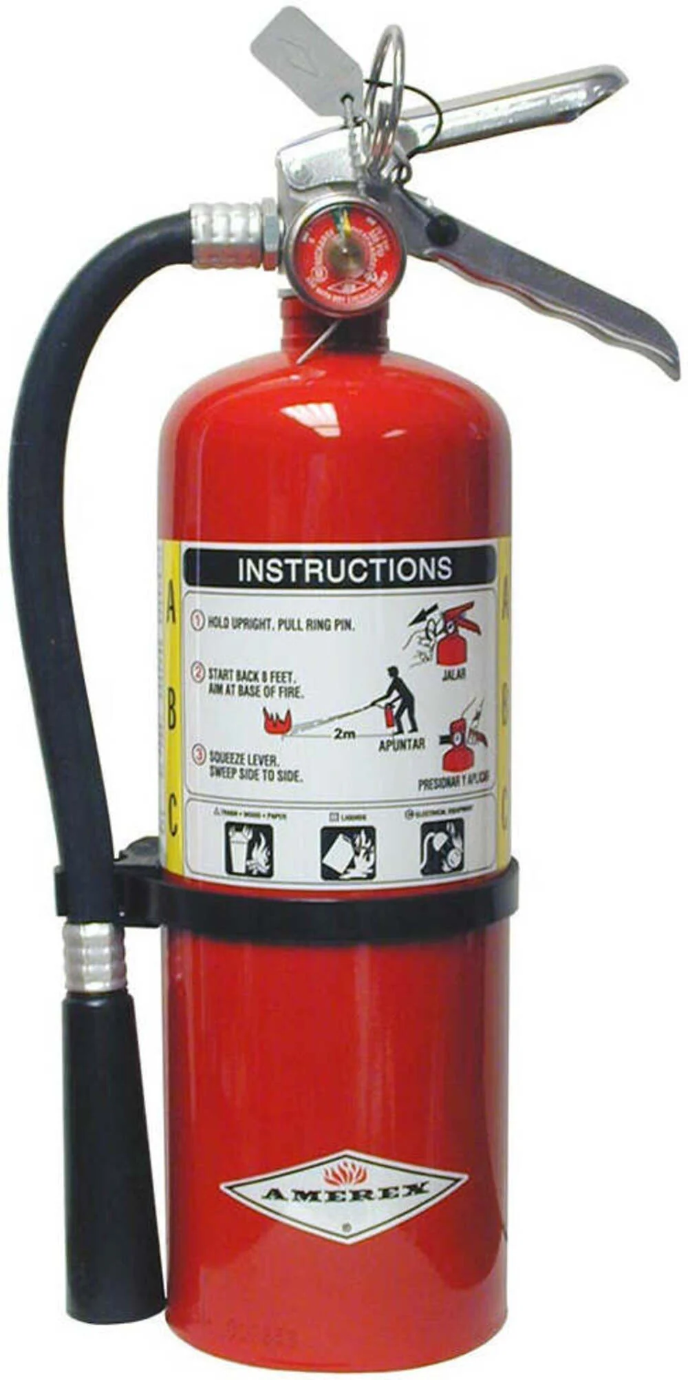 Amerex B402, 5 lb. ABC Dry Chemical Fire Extinguisher, with Wall Bracket