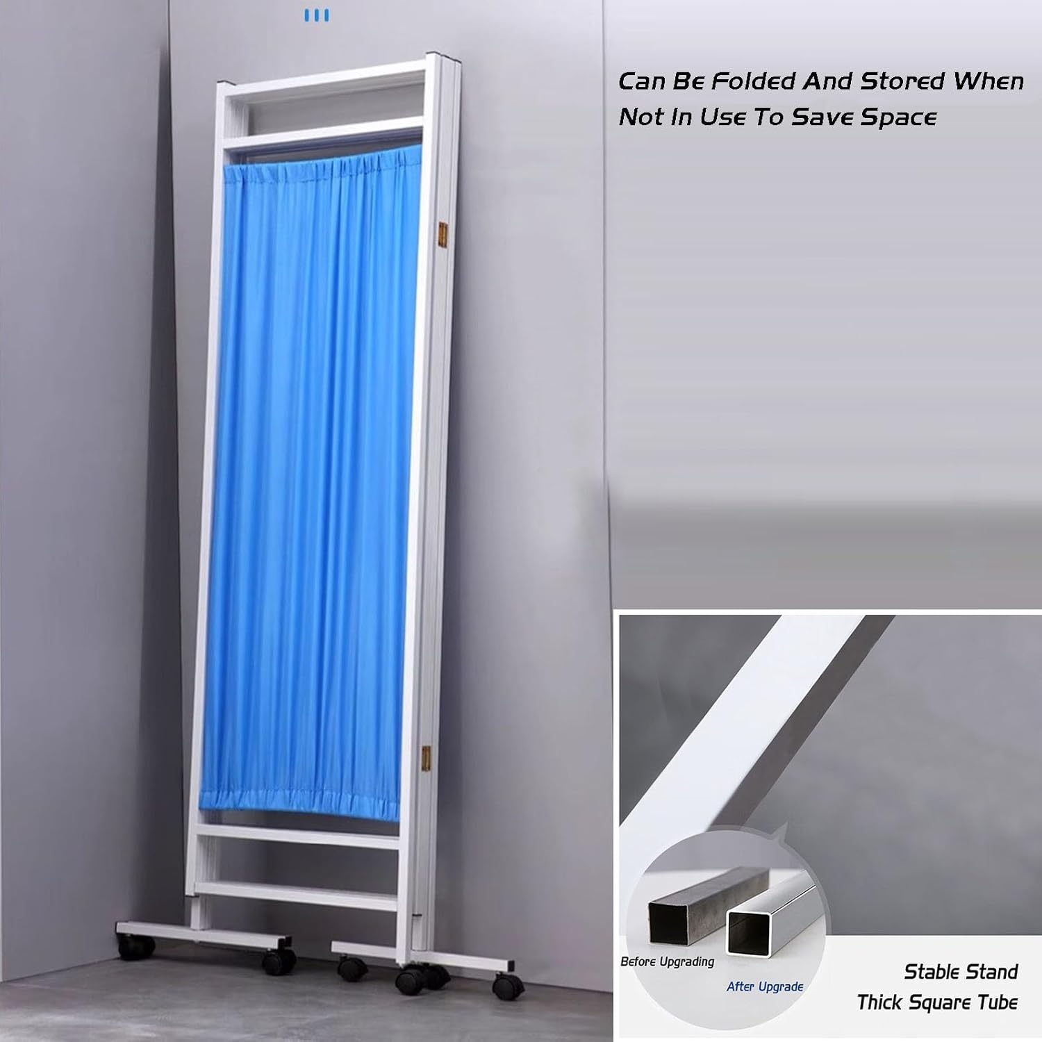 Folding Medical Privacy Screens, 8-Panel Lightweight Partition for Clinics & Nursing Homes, Easy to Move, Patient Privacy Solutions - Color-4