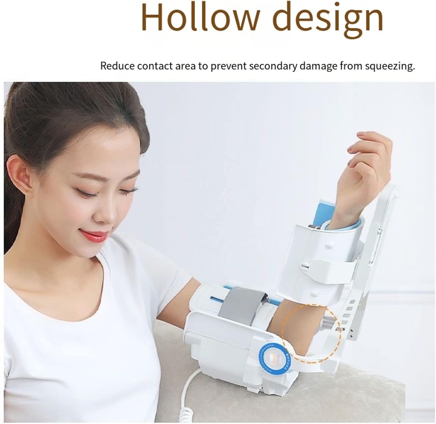 Hinged Elbow Brace Arm Exerciser,Electric Elbow Joint Rehabilitation Device,-5~150°Full-Angle Exercise and Adjustable Speed with Remote