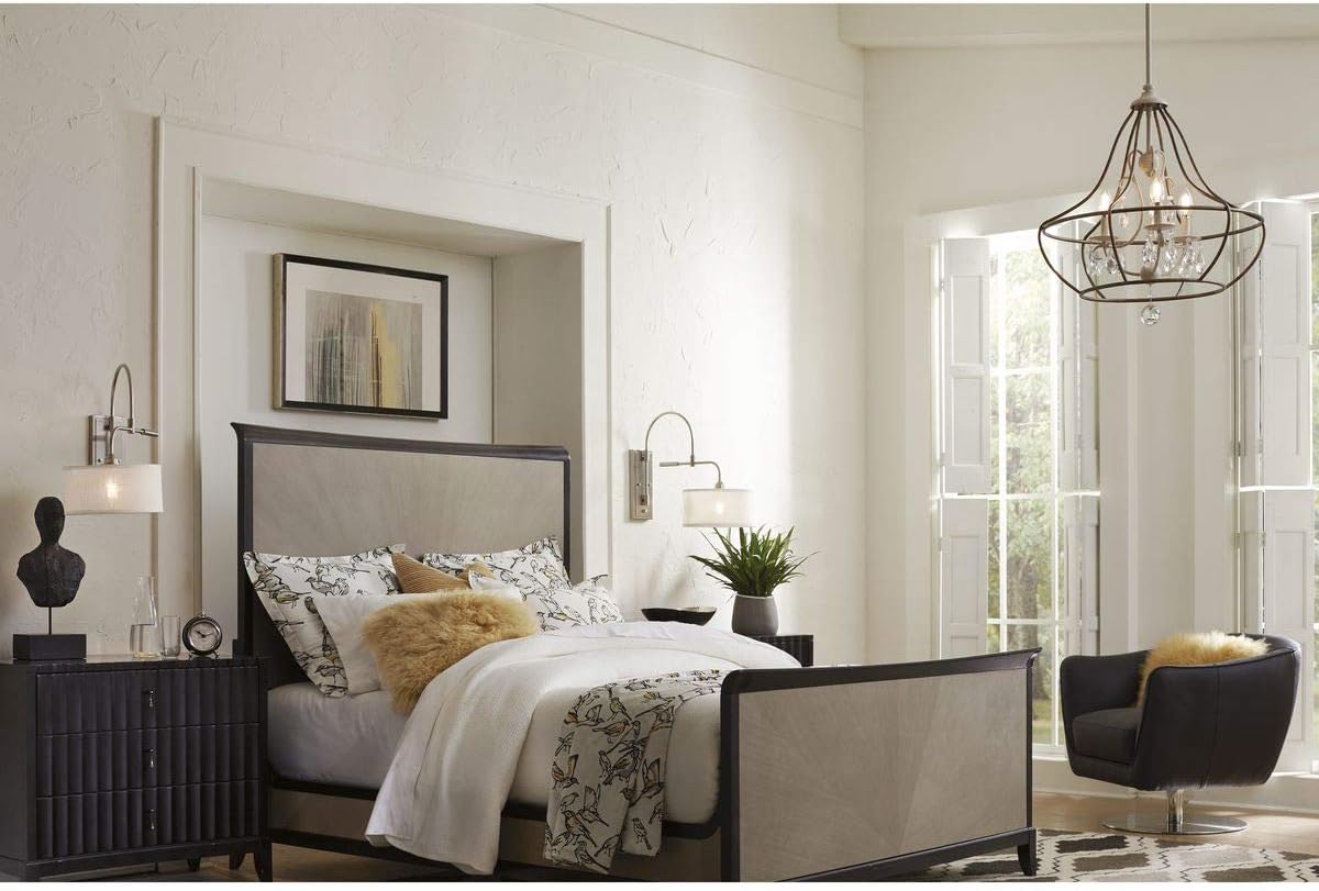 Progress Lighting Kempsey Collection One-Light Swing Arm Wall Bracket, Nickel, 19-3/4