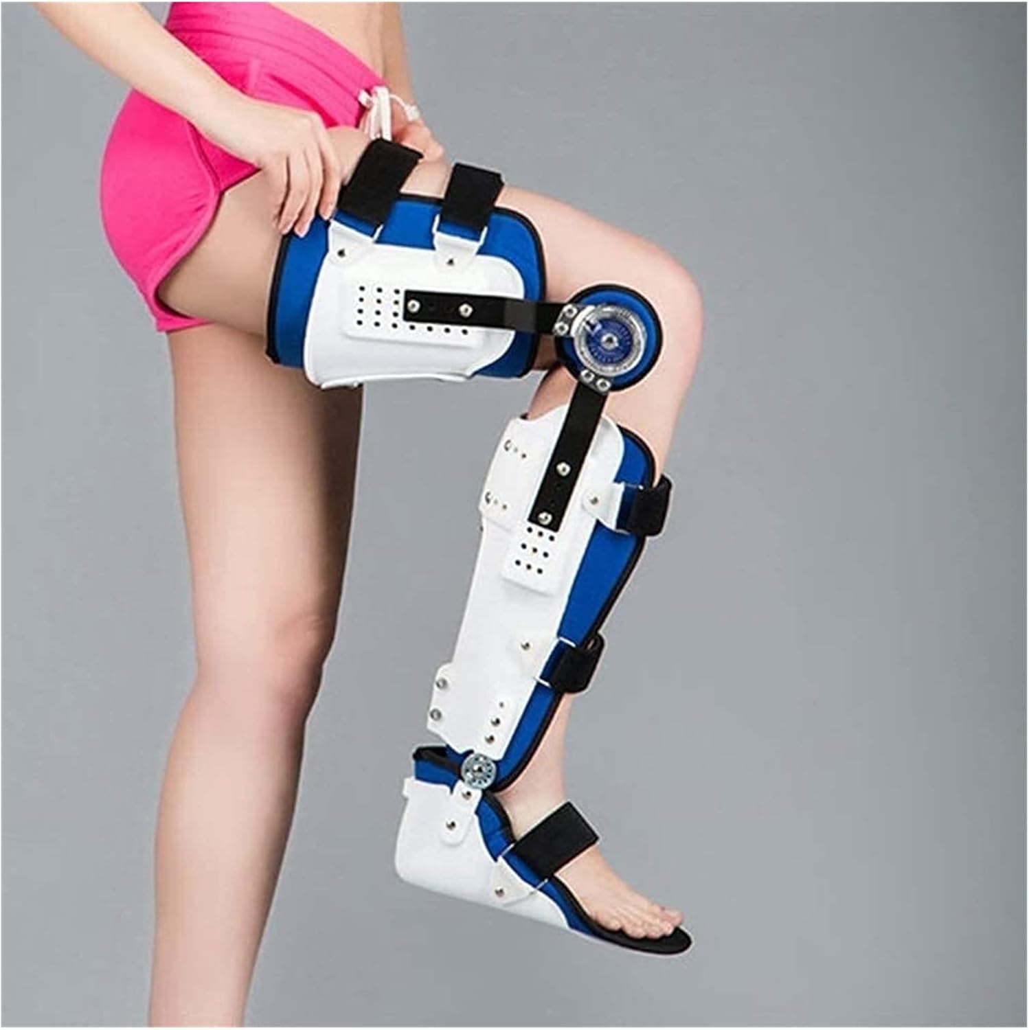 Comfortable Ankle Foot Fixed Bracket Knee Ankle Foot Orthosis Hinged Knee Brace Ankle Joint Postoperative Care Brace Knee Joint Corrector(
