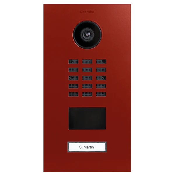 DoorBird D2101V IP Video Door Station, 1 Call Button in Vermilion, RAL 2002