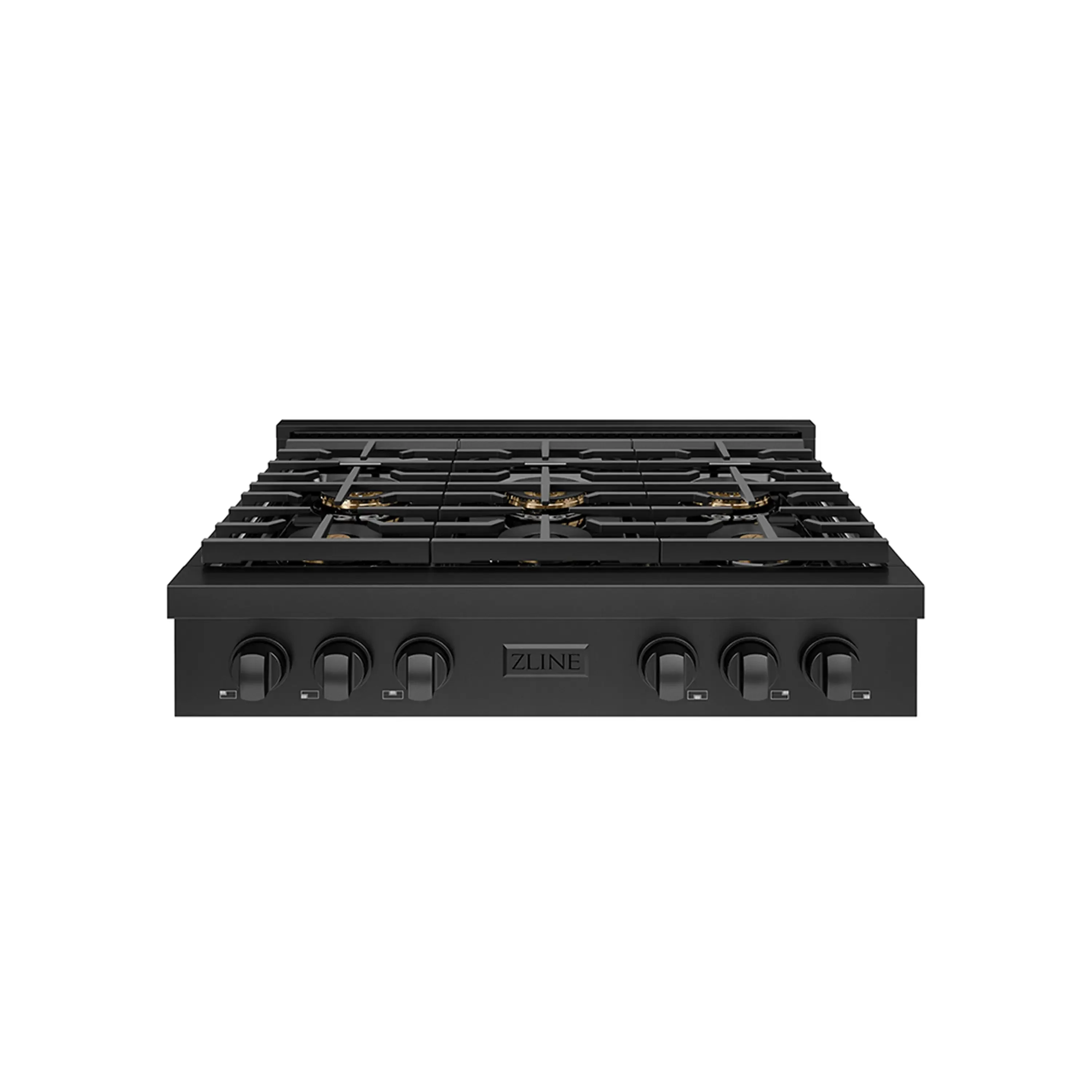 ZLINE 36-Inch Paramount Gas Rangetop with 6 Burner DuoPro鈩?Cooktop in Black Stainless Steel (PSRTB-36)