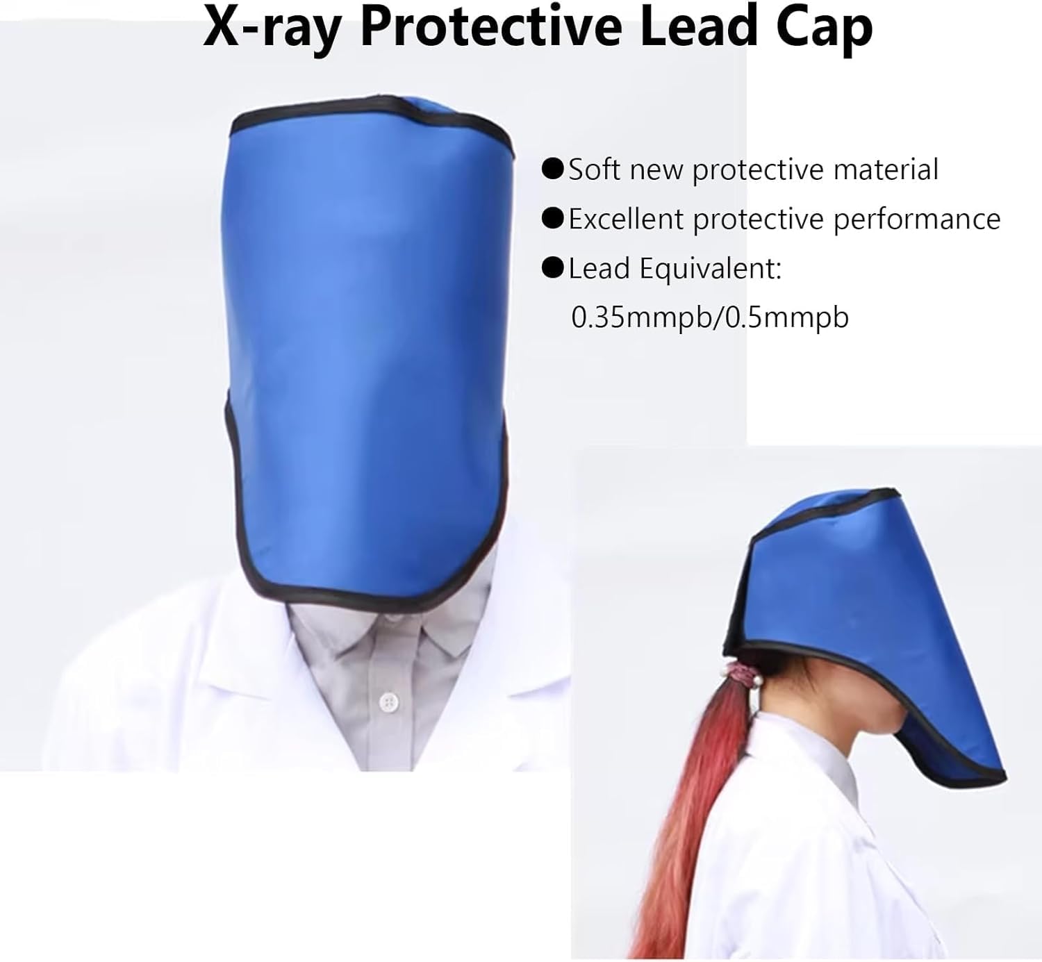 BKEKM Lead Cap Medical Use X-ray Lead Cap Head Shield Labs X-ray Shielding Cap 0.35mmpb/0.5mmpb for Head and Face Lead Apron