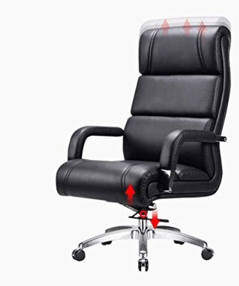 Ergonomic Office Chair High Back Executive Office Chair, Comfortable Black Leather Desk Computer Chairs with Arms and Back Support, Recliner Office Chair,