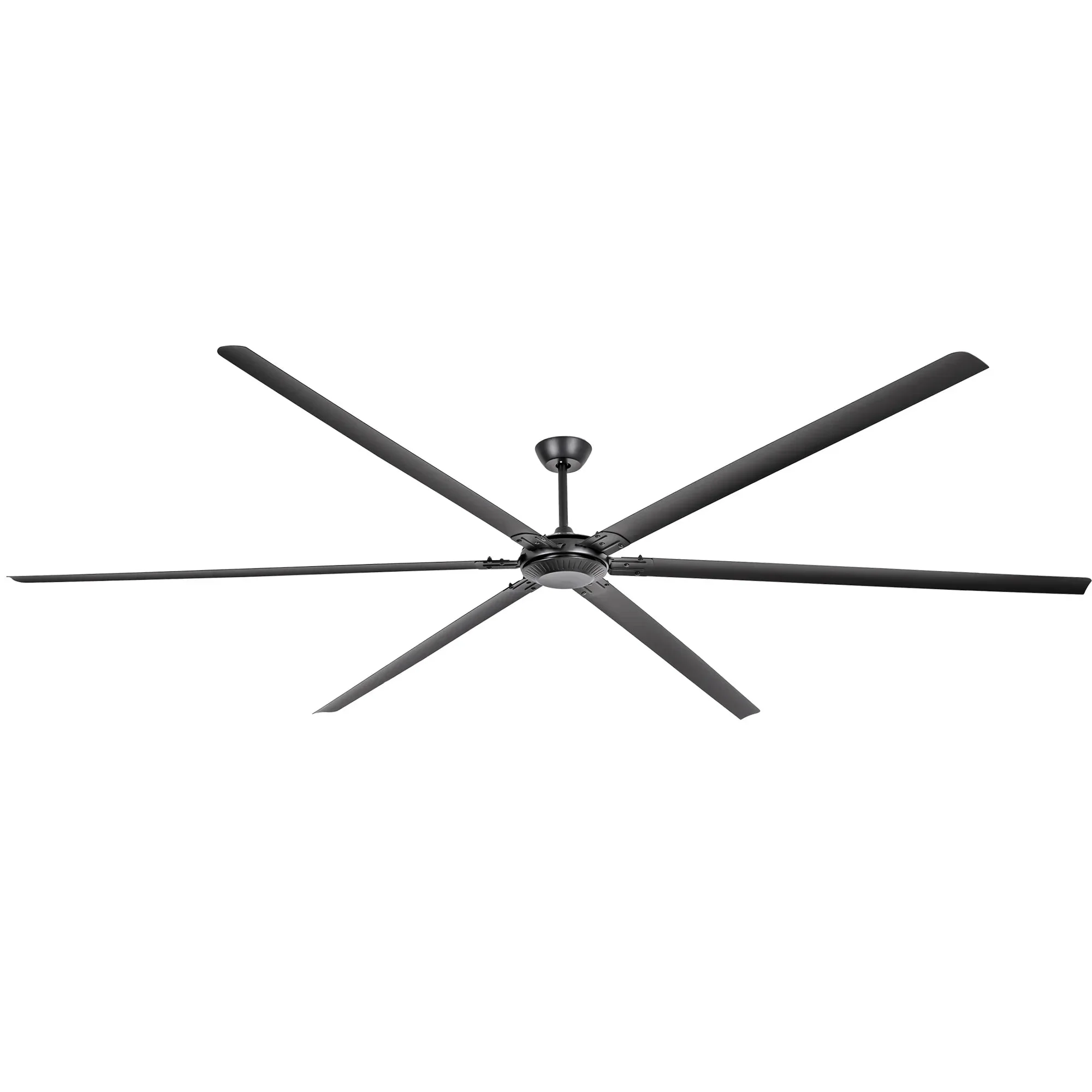 Parrot Uncle 120-Inch HVLS Fan Jupiter Industrial Aluminum Extra Large Ceiling Fan with Remote Control (F8004BK)
