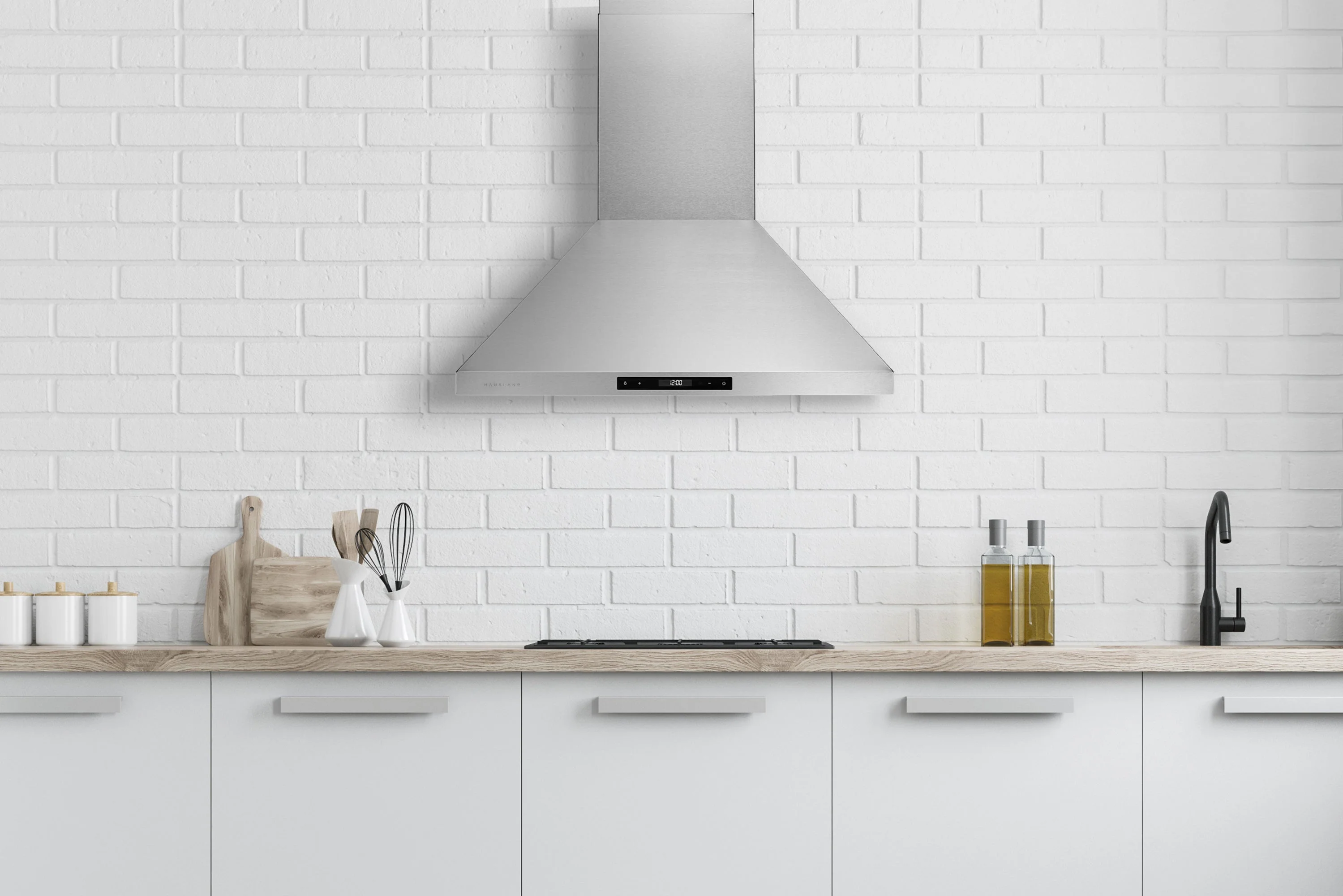 Hauslane Wall Mount Touch Control Range Hood with Stainless Steel Filters in Stainless Steel (WM-538SS)