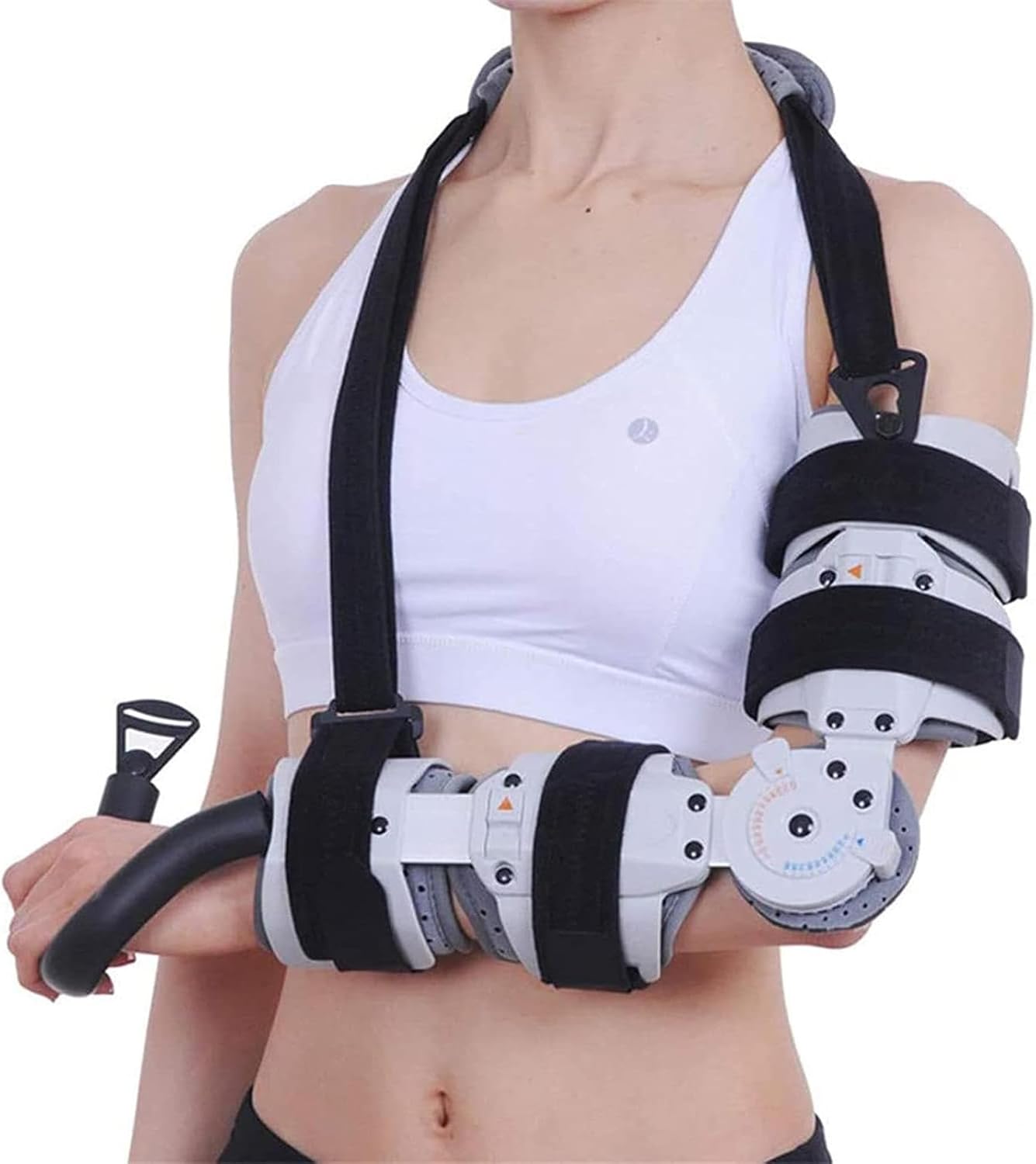 Hinged Elbow Brace Elbow Immobilizer Brace| Adjustable Post OP Elbow Brace| Elbow Splint Night|Elbow Sleep Support|Cubital Tunnel Syndrome| Tennis Elbow|Tendonitis,Right