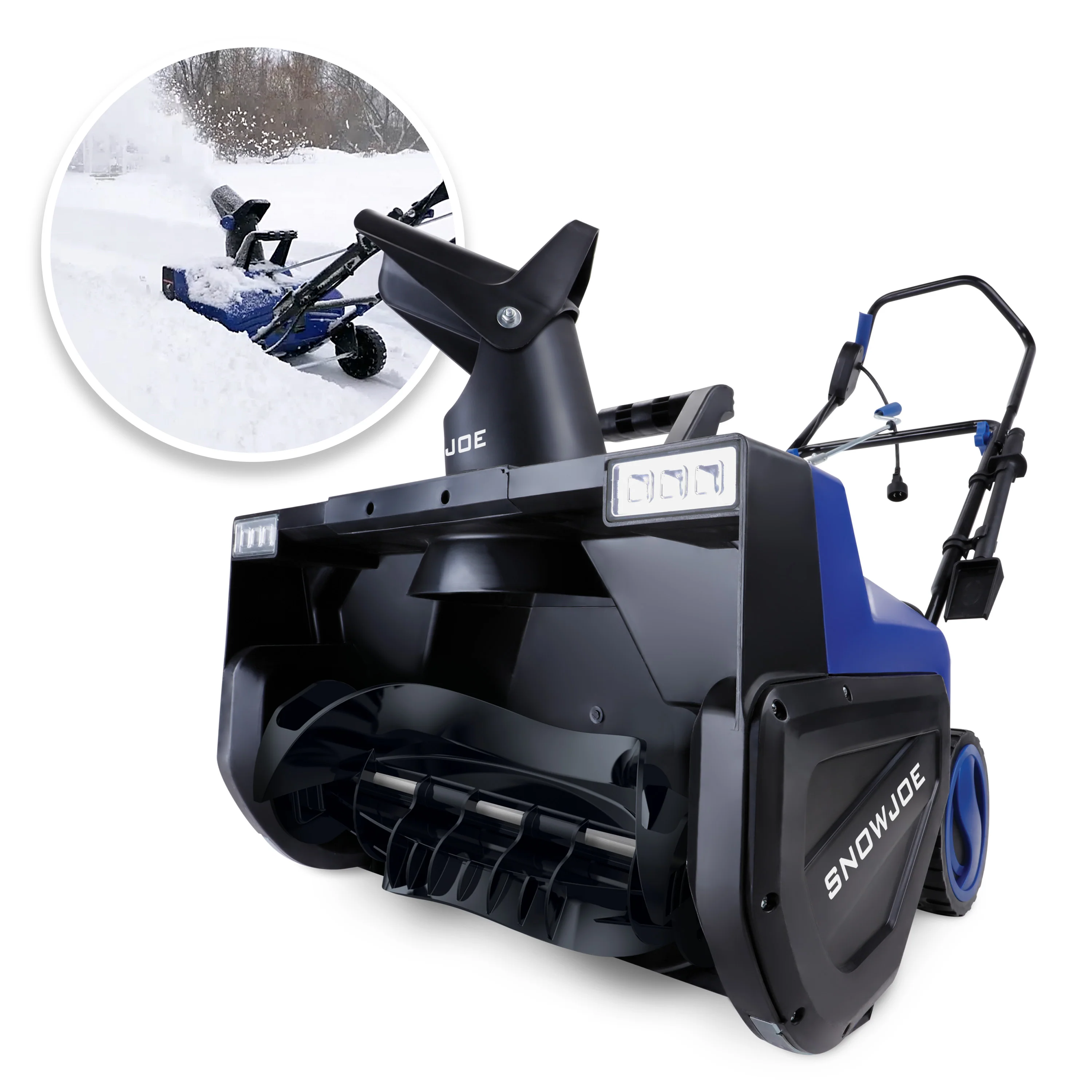 Snow Joe SJ627E Electric Walk-Behind Snow Blower W/ Dual LED Lights | 22-inch | 15-amp