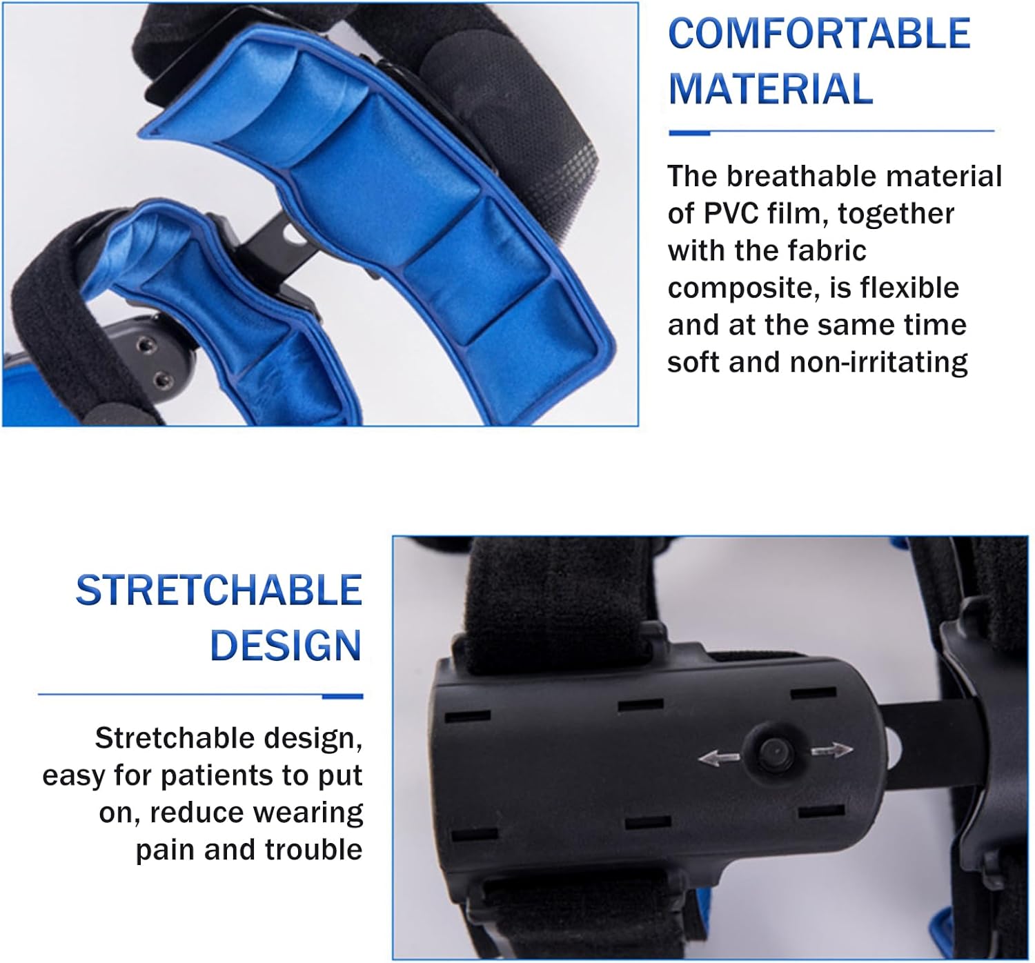 Elbow Splint Hinged Elbow Brace, Adjustable Length Elbow Immobilizer Brace with Removable Inner Pads, Sling Stabilizer for Arm Injury Recovery Support After Surgery