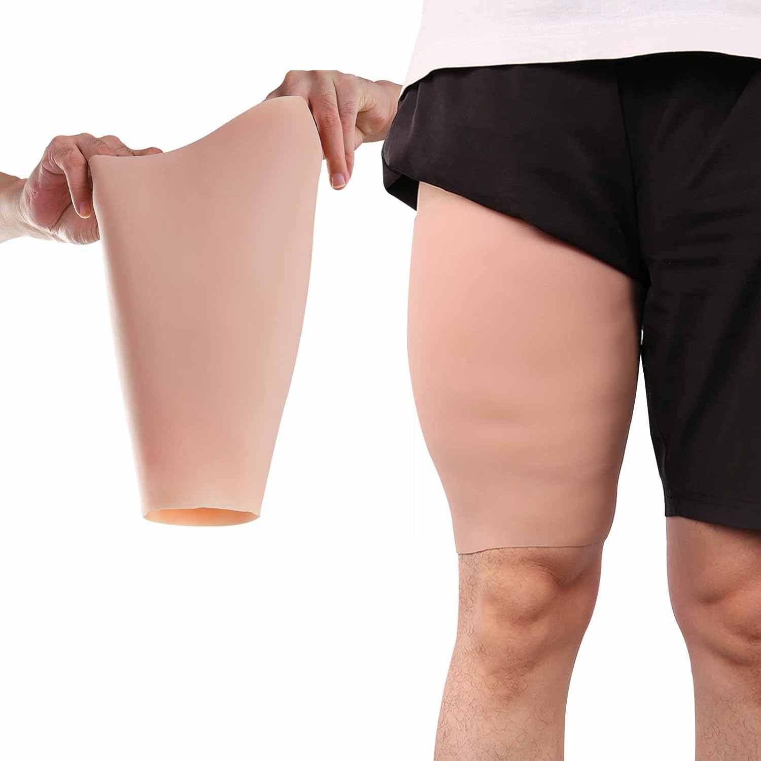 Calf Pads Realistic Silicone Calf Leg Enhancer Calf Pads Arms Sets for Crooked Or Thin Legs Arms Scar Cover Sleeves