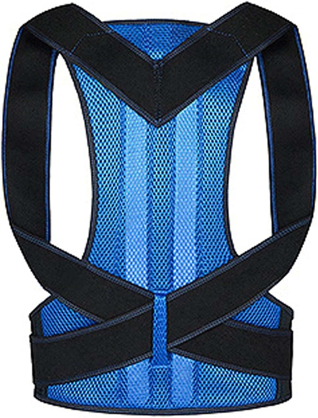 Posture Corrector Back Brace Pain Relief Lumbar Support Belt for Women and Men - Adjustable Waist Straps for Clavicle Spine Shoulderx,Black-XXX