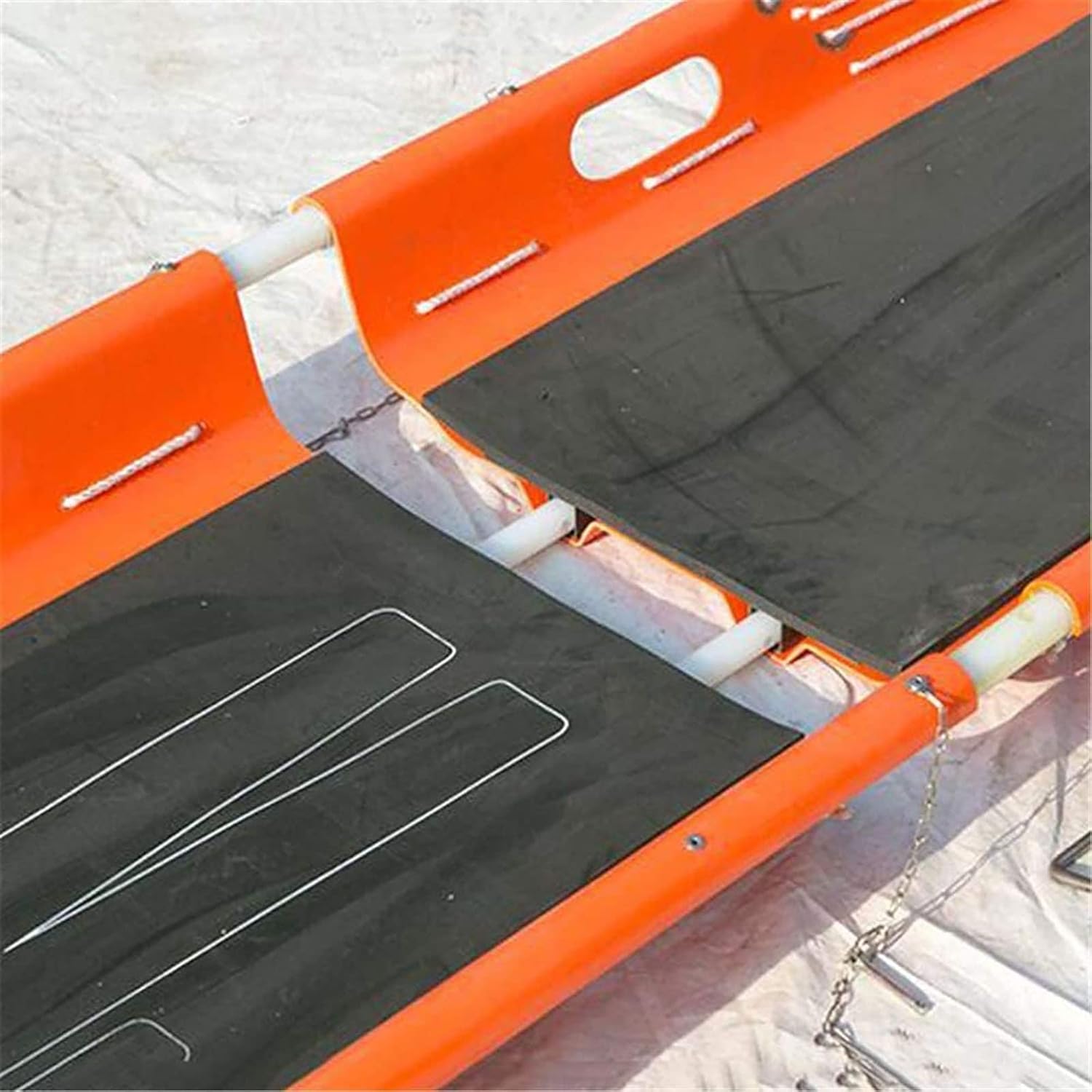 Stainless Steel Rescue Basket Stretcher with Straps & Lifting Sling - Emergency Helicopter Stretcher for Safe Patient Transport and Quick Rescue Operations