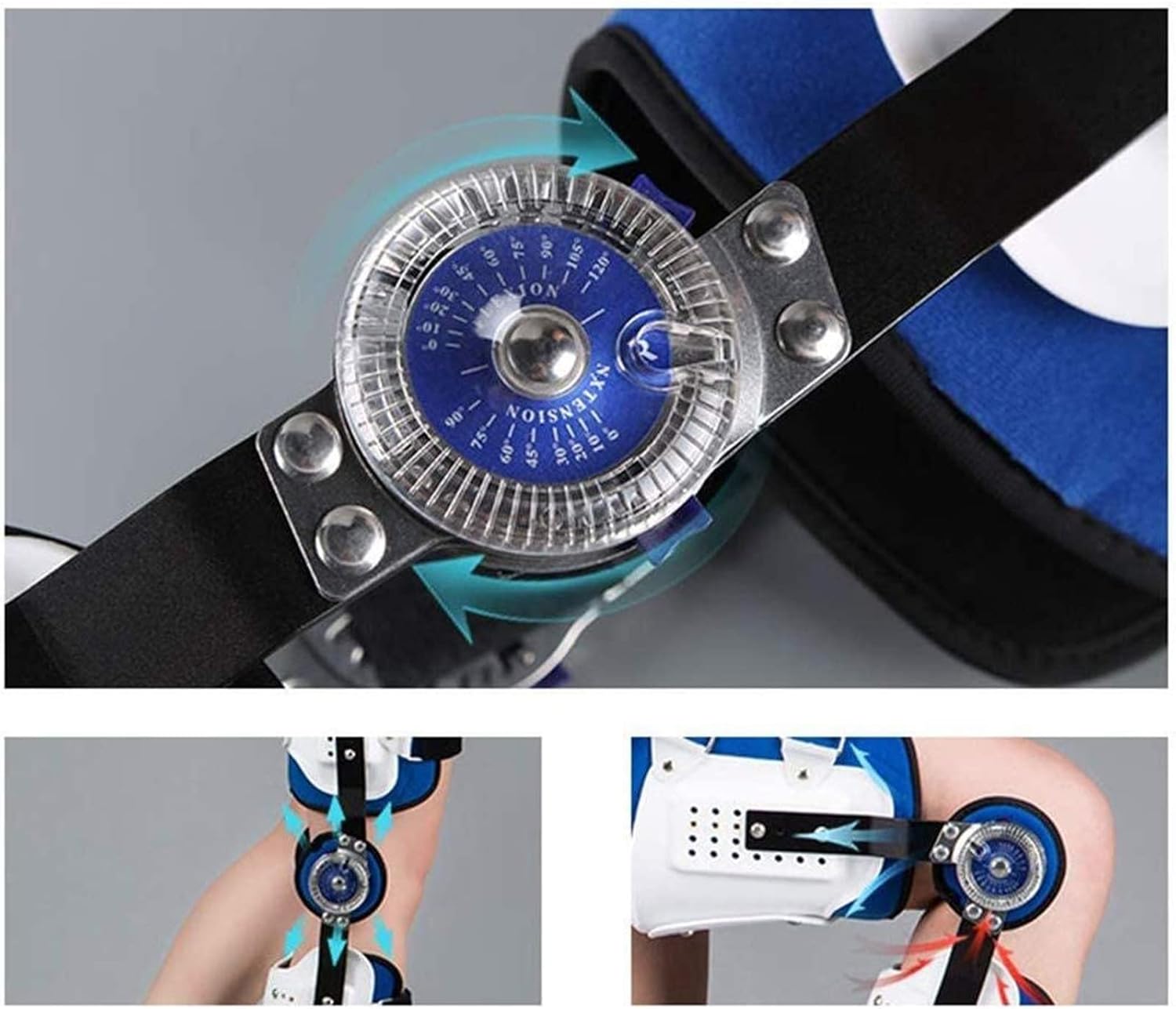 Hinged ROM Knee Brace Adjustable ROM Ankle Knee Immobilizer Braces Orthopedic Leg Stabilizer for ACL, Ligament, Sports Trauma, Sprains