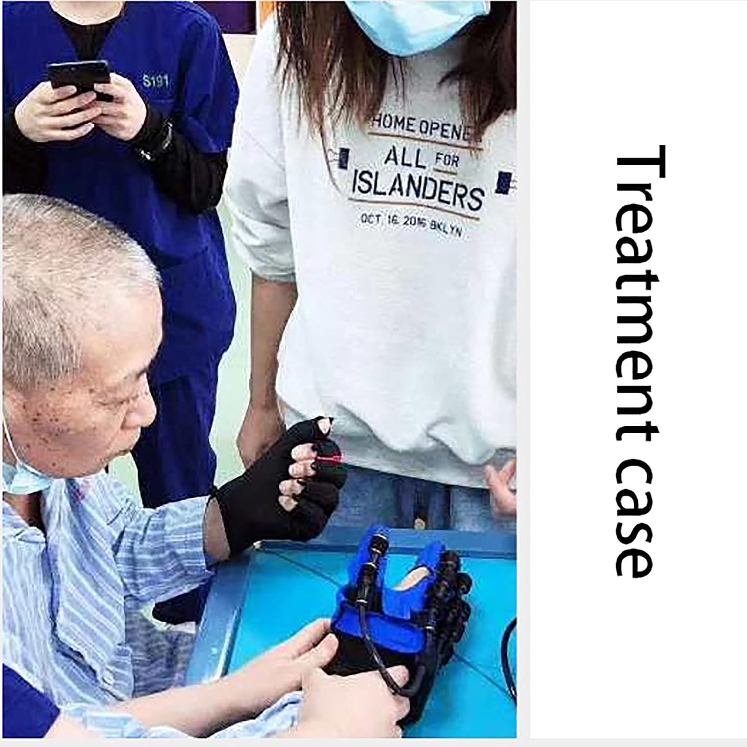 Finger Flexion and Extension Exercise Rehabilitation Robot Gloves Functional Hand Splint for Long-Term Relief Soft Resting Hand Splint for Flexion Contracture,Right,M