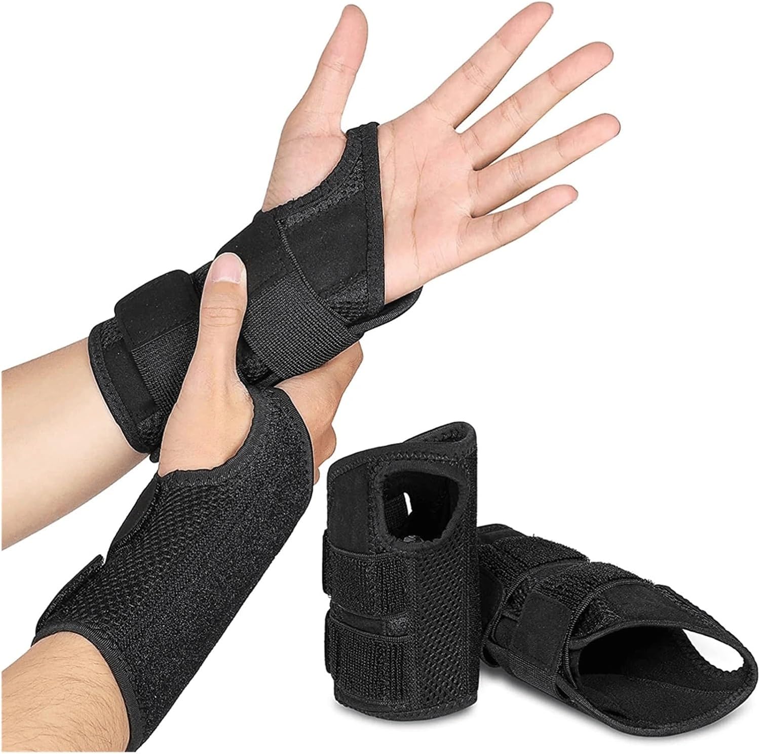 1Pcs Carpal Tunnel Wrist Brace for Women and Men, Support Hand Brace Palm Wrap Wrist Injury Fracture Fixed Orthopedic Wristband