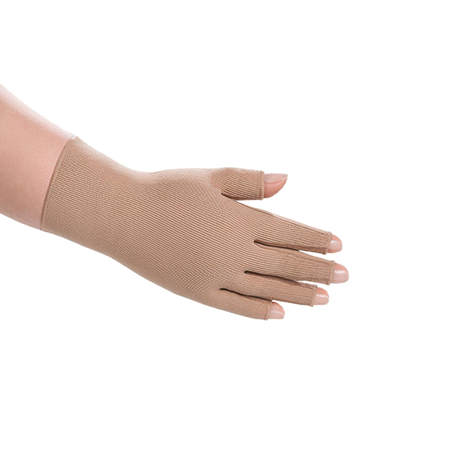 Juzo Expert Compression Gloves & Gauntlets, 30-40 mmHg, Glove | Fingerless Gloves for Women & Men for Burn & Scar Management, Swelling, Severe Edema & Lymphedema Management | Beige, 2