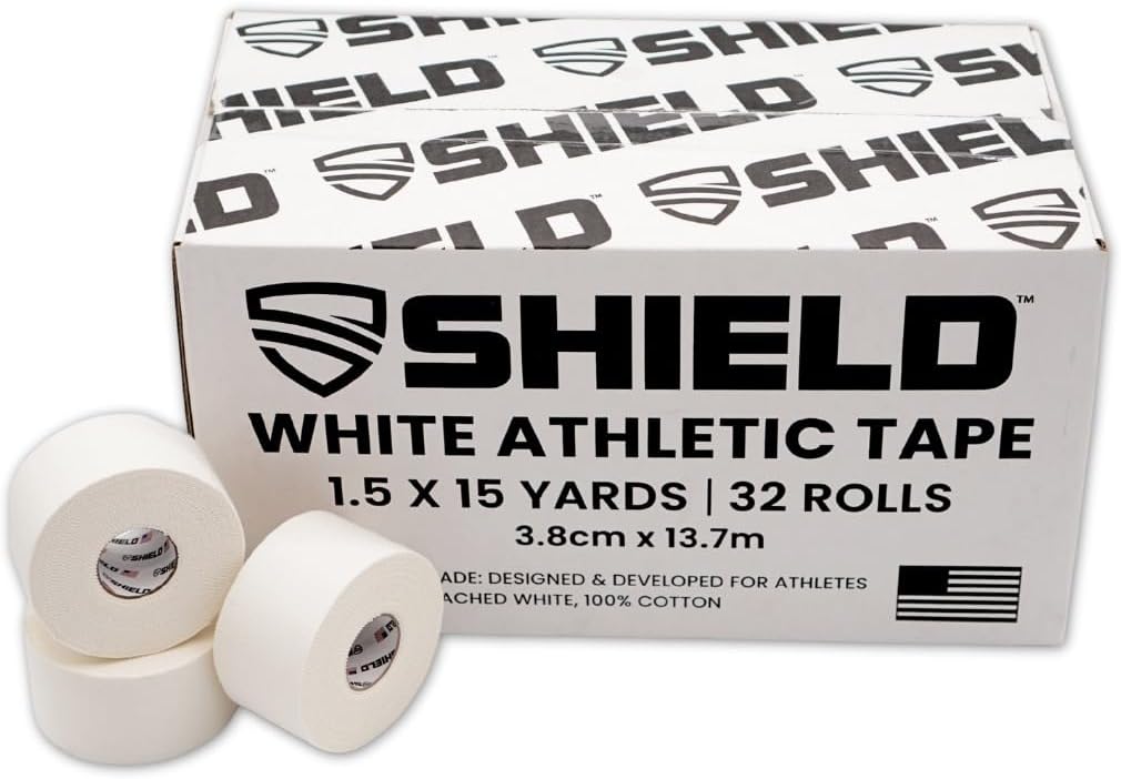 Cleat Spat/Ankle Tape Bundle - Athletic Tape + Cleat Spatting Tape, Tape for Flag Football, Trainer Tape, Batting Tape