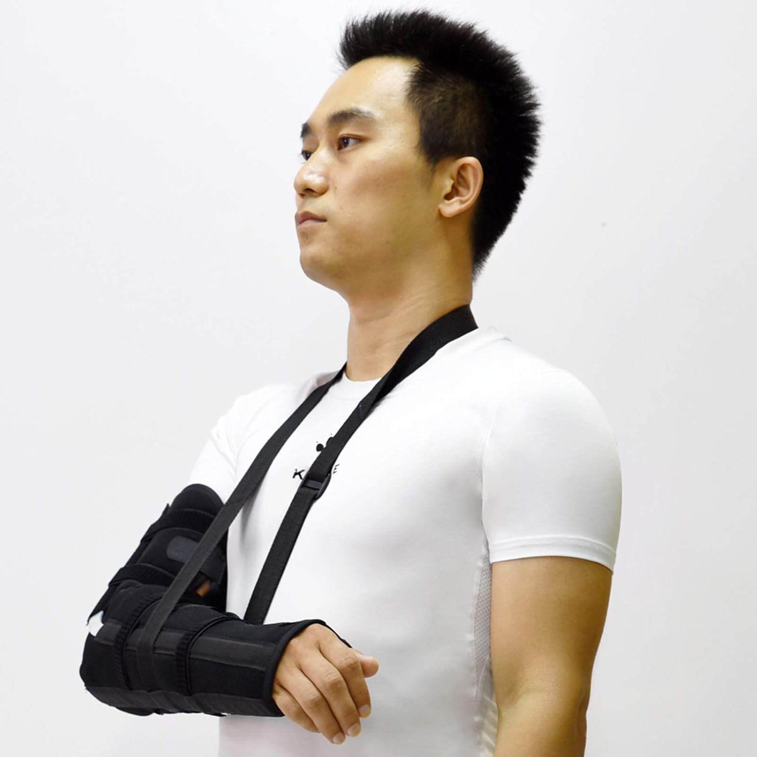 Adult Full Arm Brace, Medical Grade Quality, Breathable, Arm Sling Elbow Shoulder Padded Support, Helps Support & Elevate Arm, Injury Recovery, Pre/Post Surgery, Available